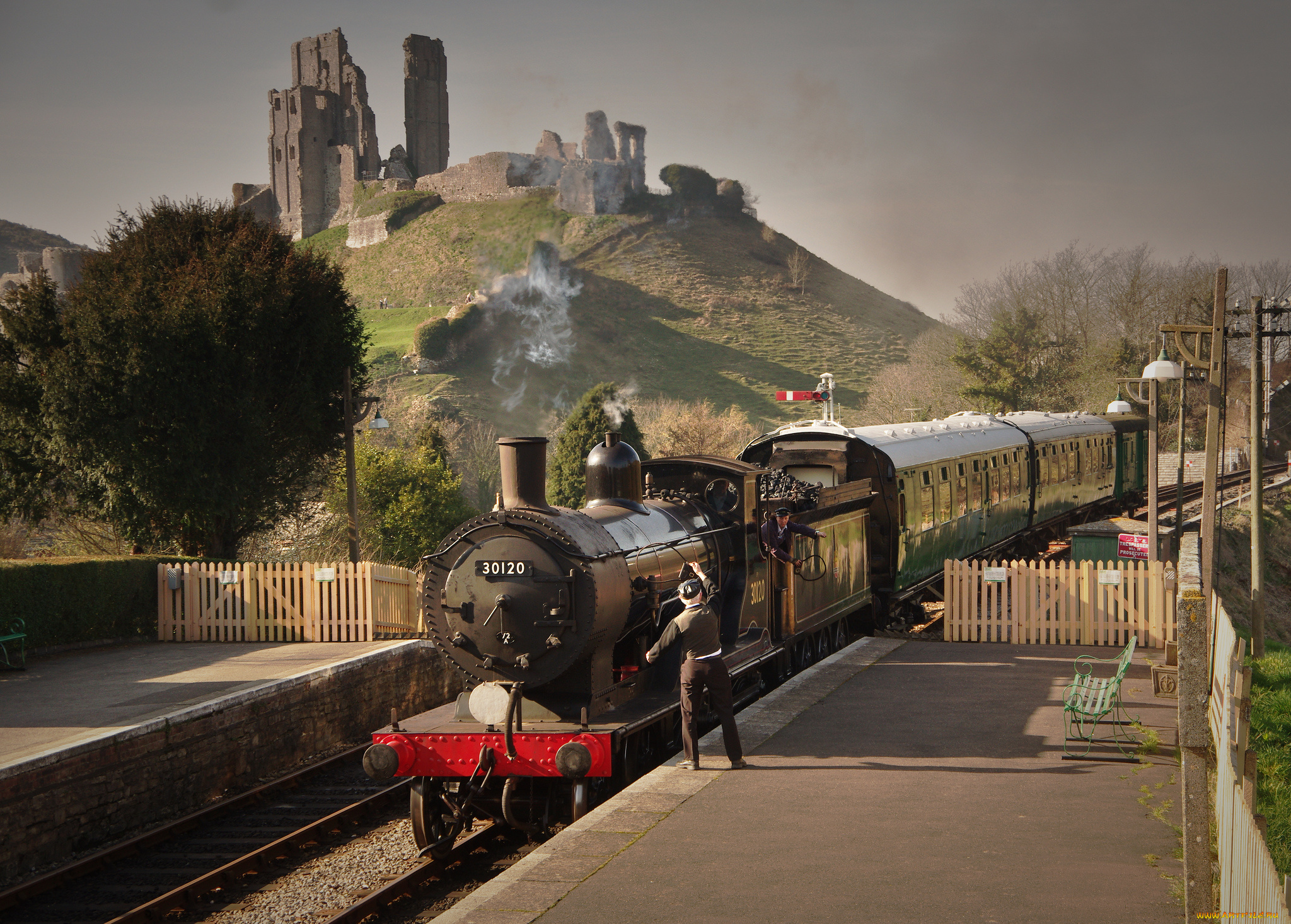 техника, паровозы, дорога, железная, паровоз, рельсы