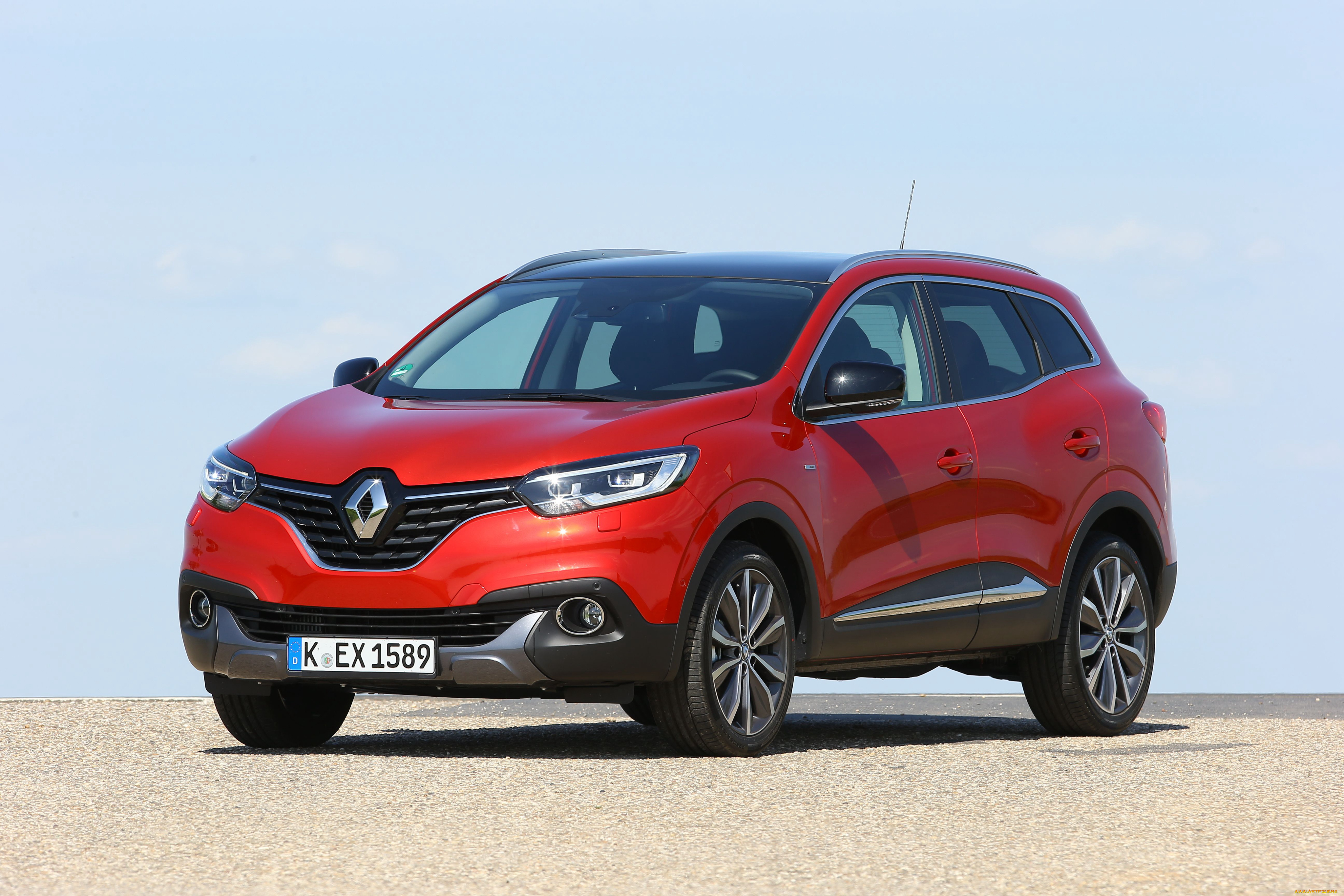 автомобили, renault, красный, 2015г, bose, kadjar