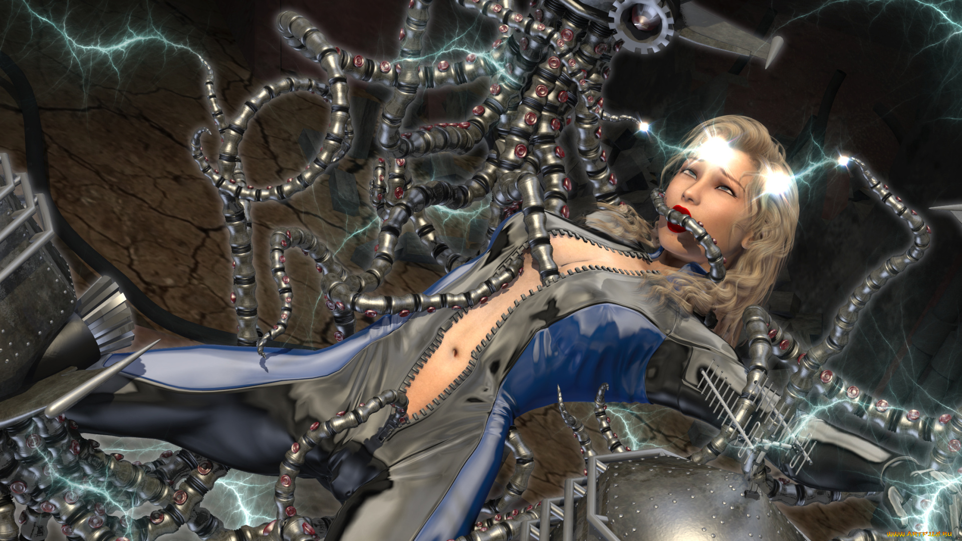 3д, графика, фантазия, , fantasy, фон, взгляд, девушка