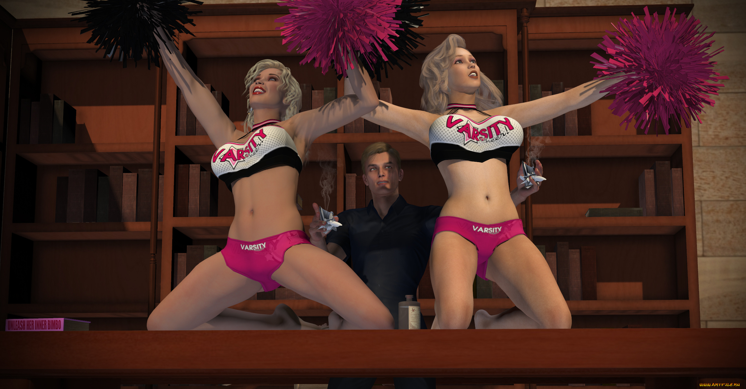 3д, графика, люди, , people, девушки, фон, взгляд