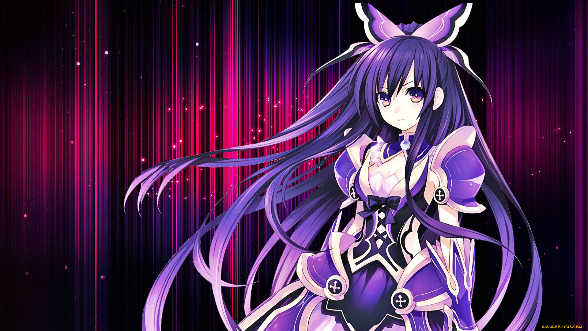 аниме, date, a, live, фон, взгляд, девушка