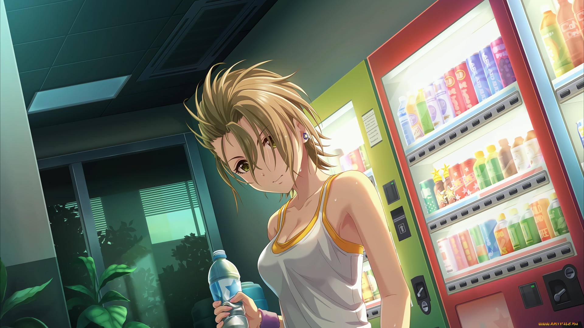 аниме, idolm@ster, фон, взгляд, девушка