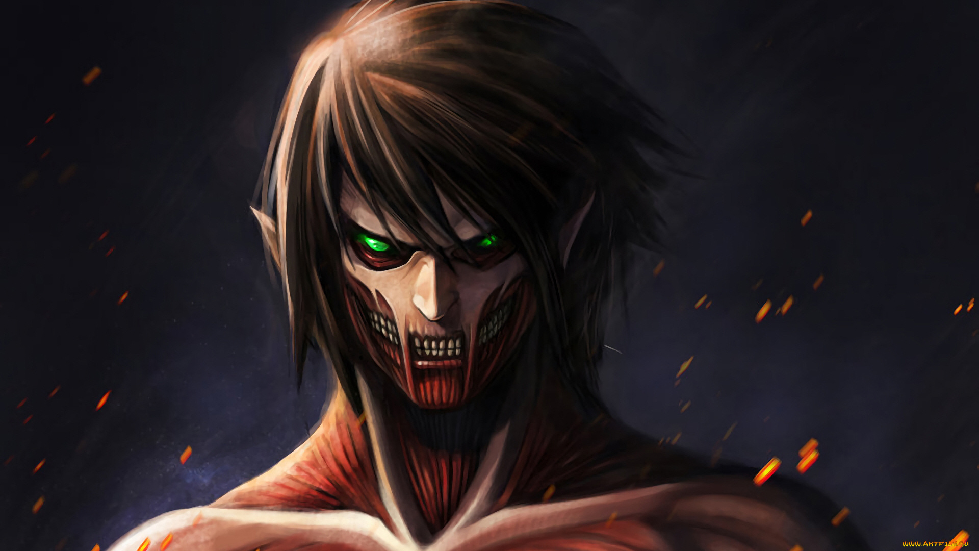 аниме, shingeki, no, kyojin, атака, титанов