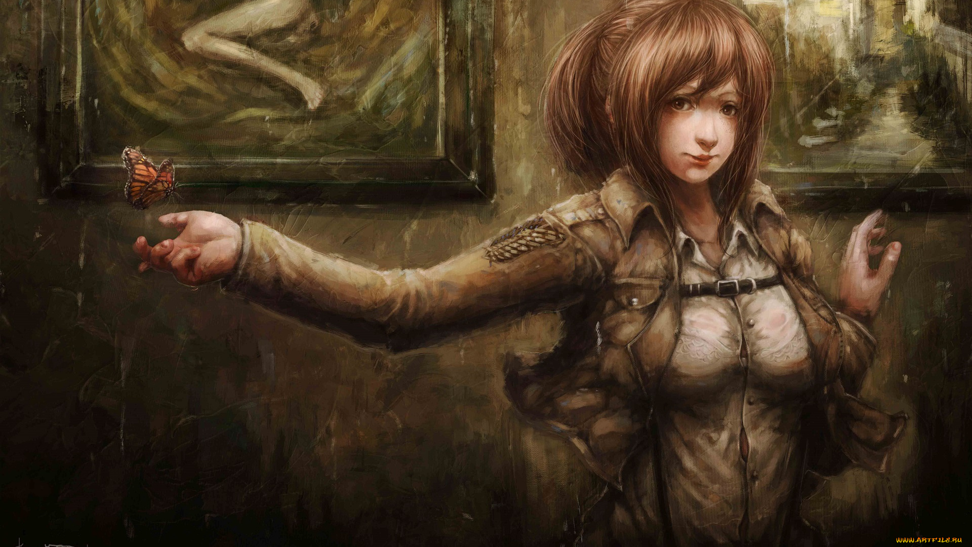 аниме, shingeki, no, kyojin, атака, титанов