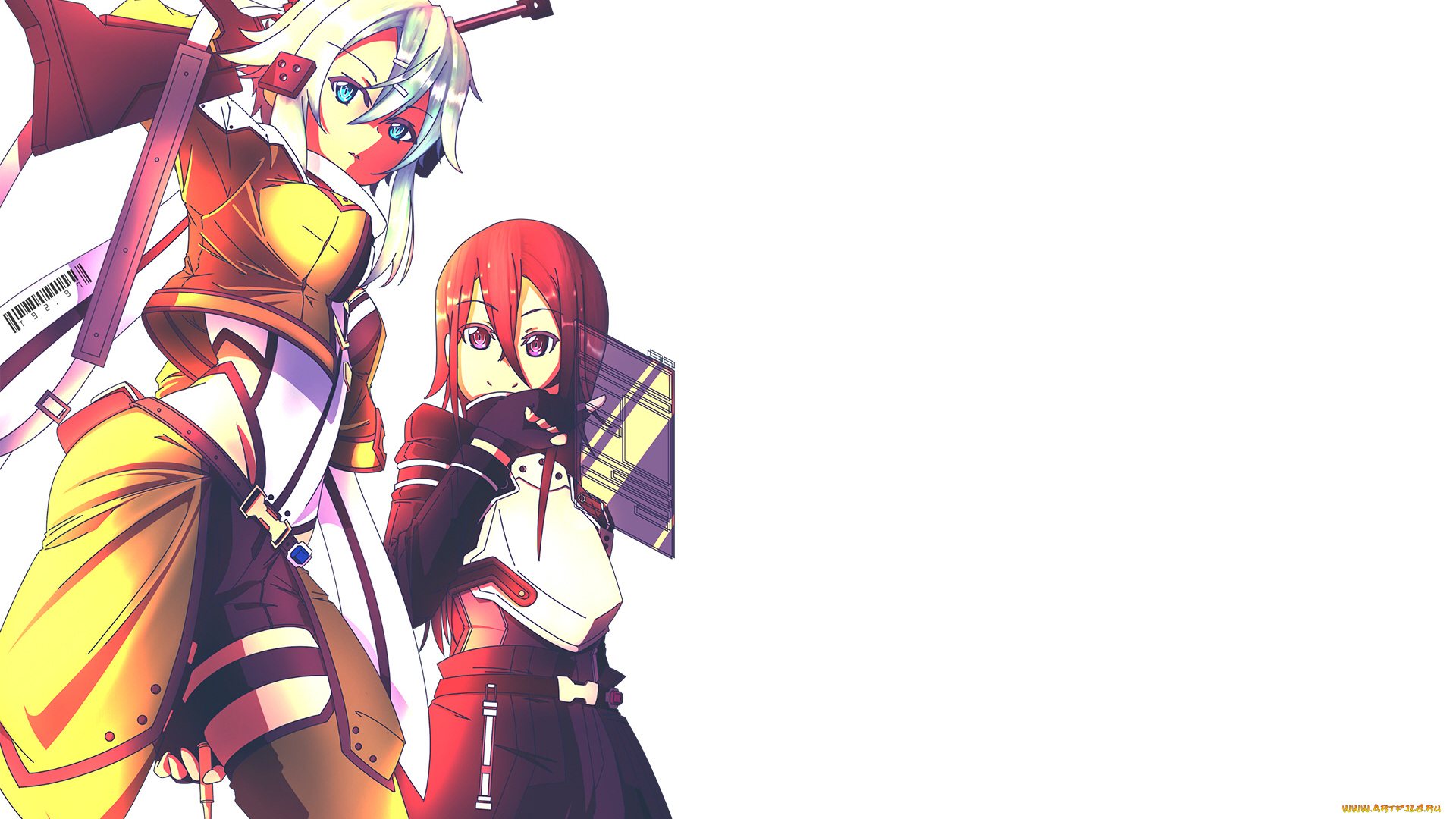 аниме, sword, art, online, кирито, синон