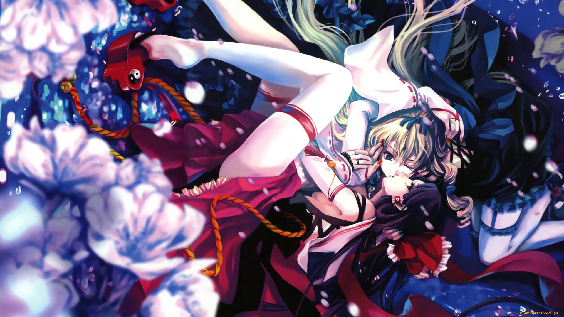 аниме, touhou, yakumo, yukari, hakurei, reimu