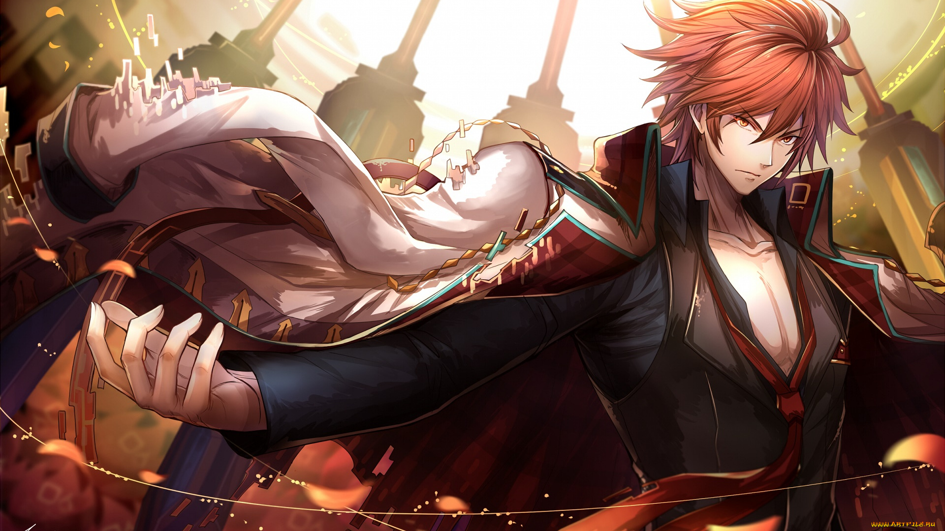 аниме, unknown, , другое, парень, фон, взгляд