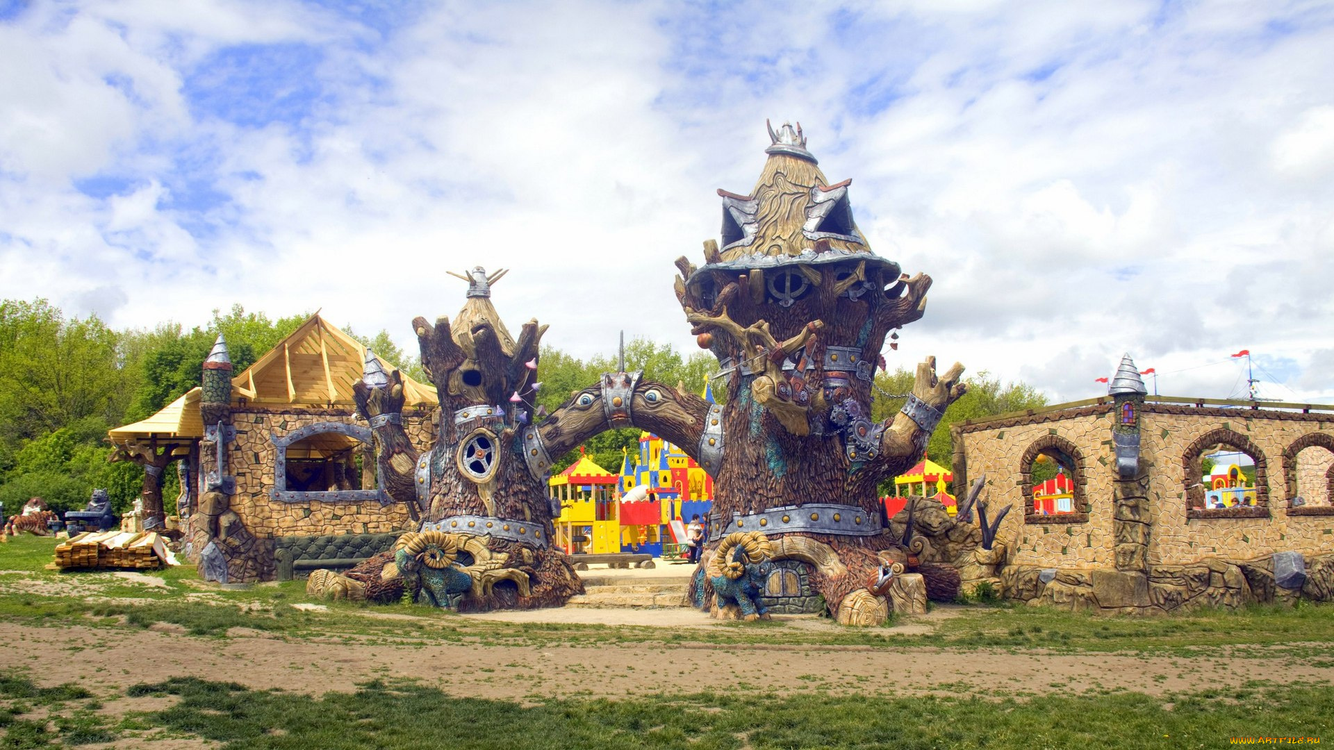разное, карусели, , качели, , аттракционы, детская, площадка, сказочная, постройка