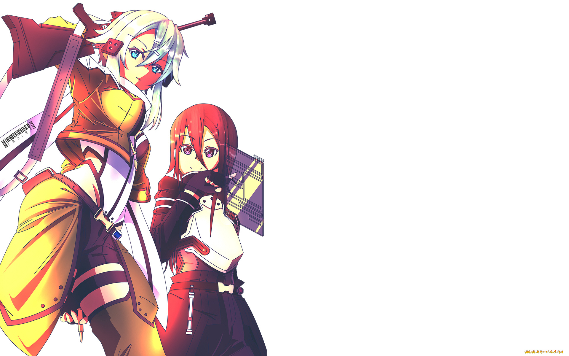 аниме, sword, art, online, кирито, синон