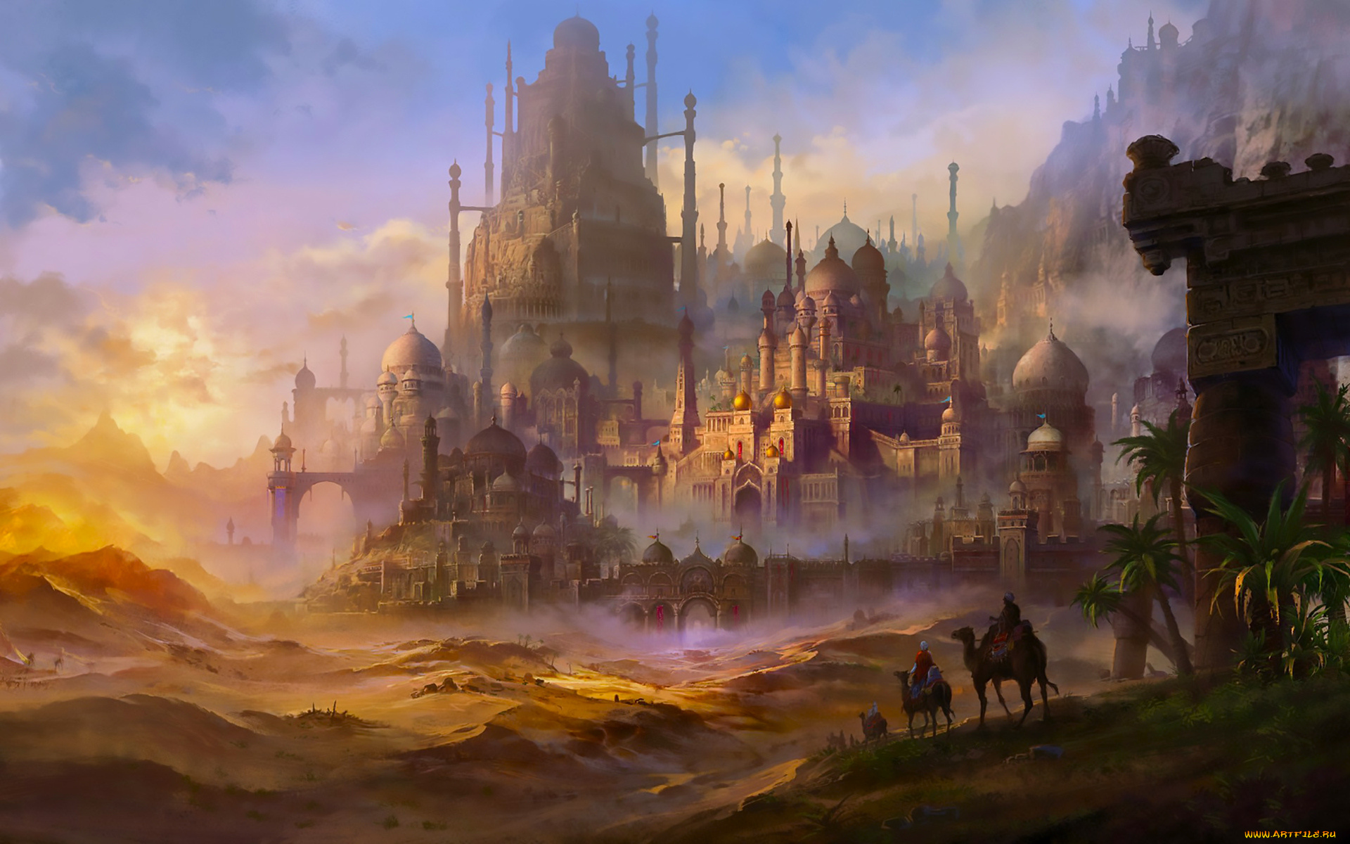фэнтези, иные, миры, , иные, времена, город, караван