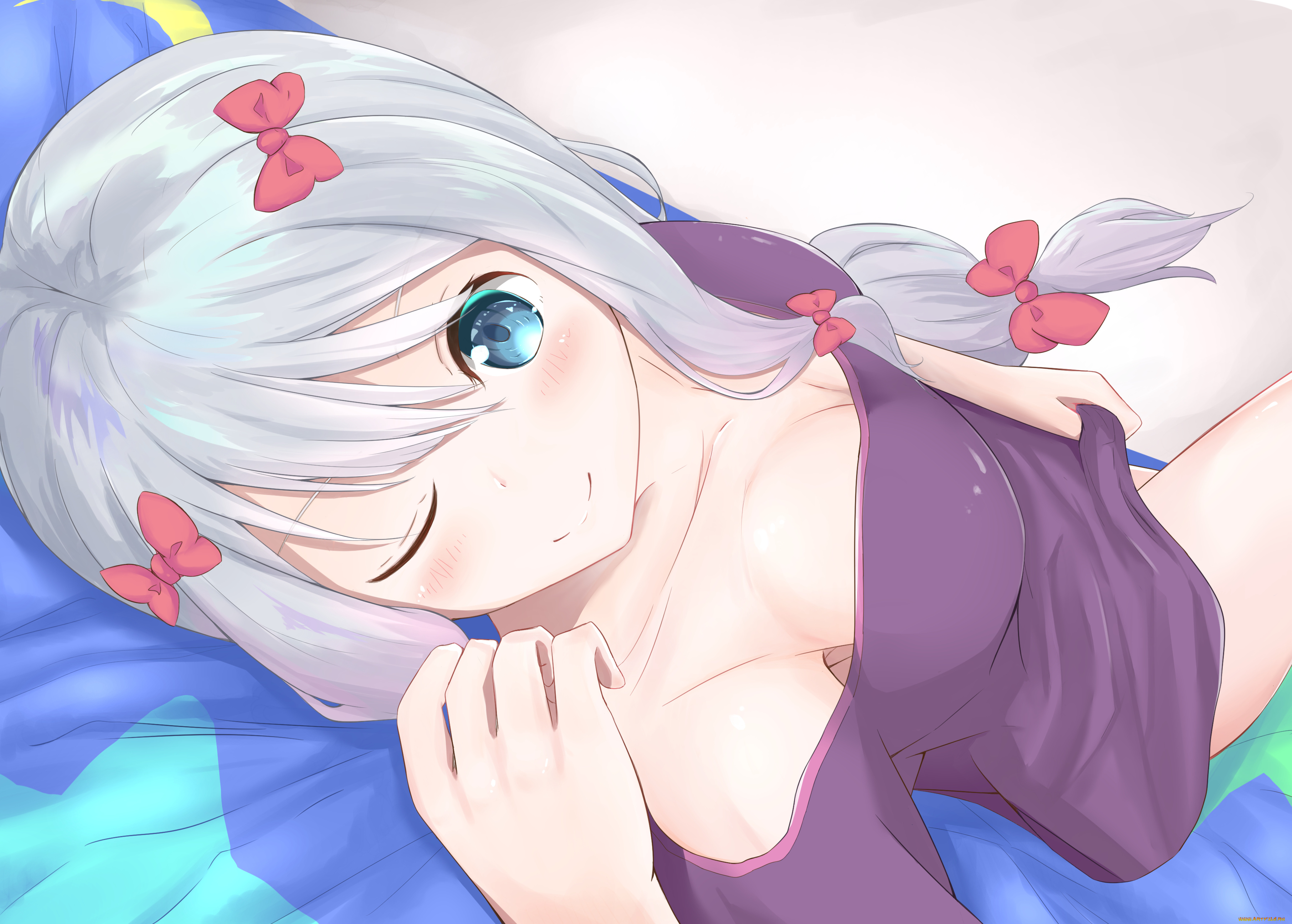 аниме, eromanga-sensei, взгляд, девушка, фон