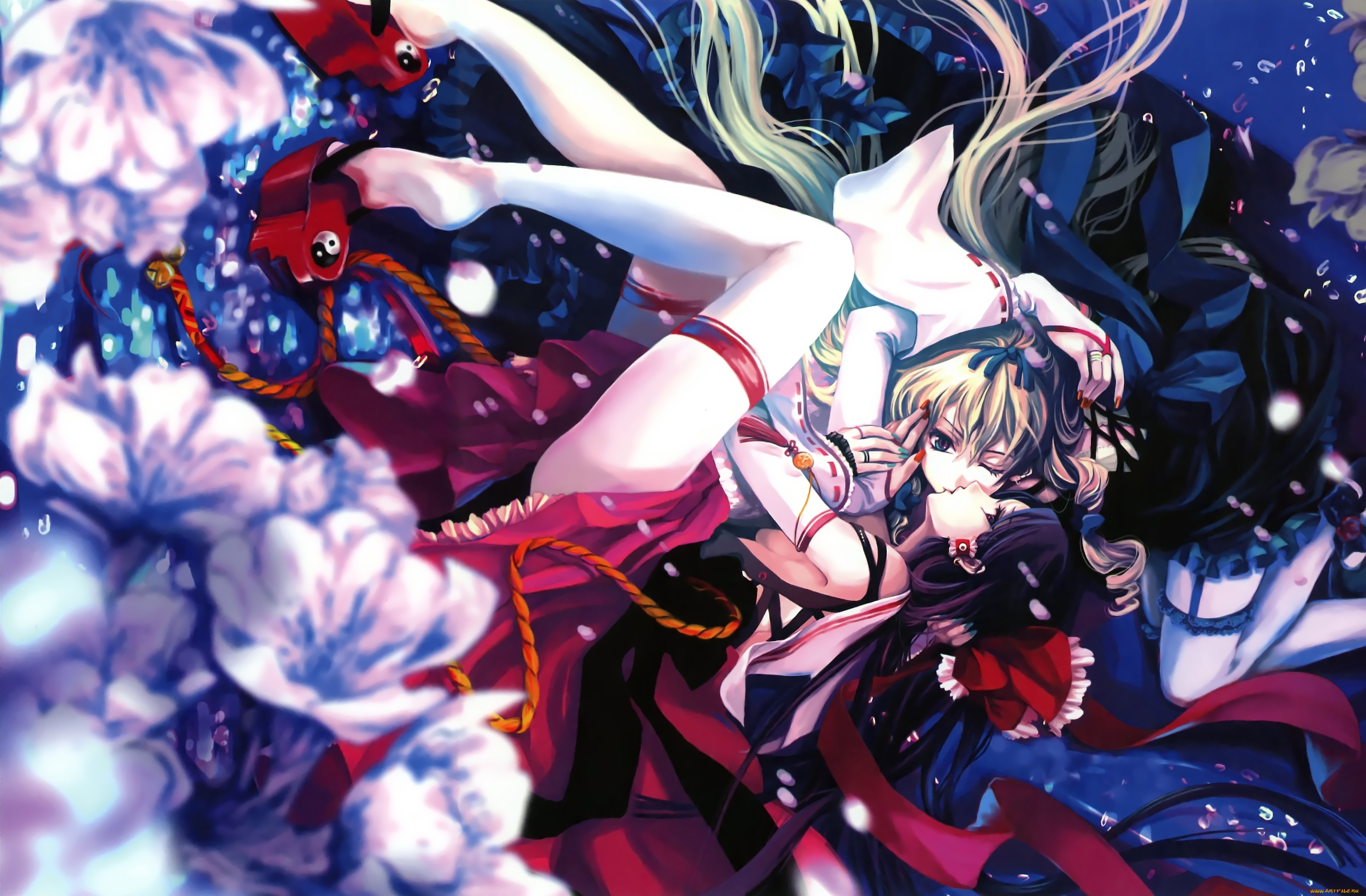 аниме, touhou, yakumo, yukari, hakurei, reimu