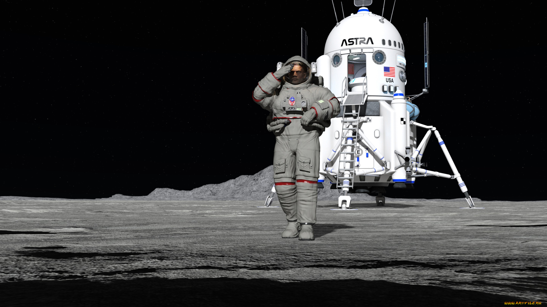 3д, графика, космические, корабли, , звездолеты, , spaceships, , starships, космонавт, луна, ракета