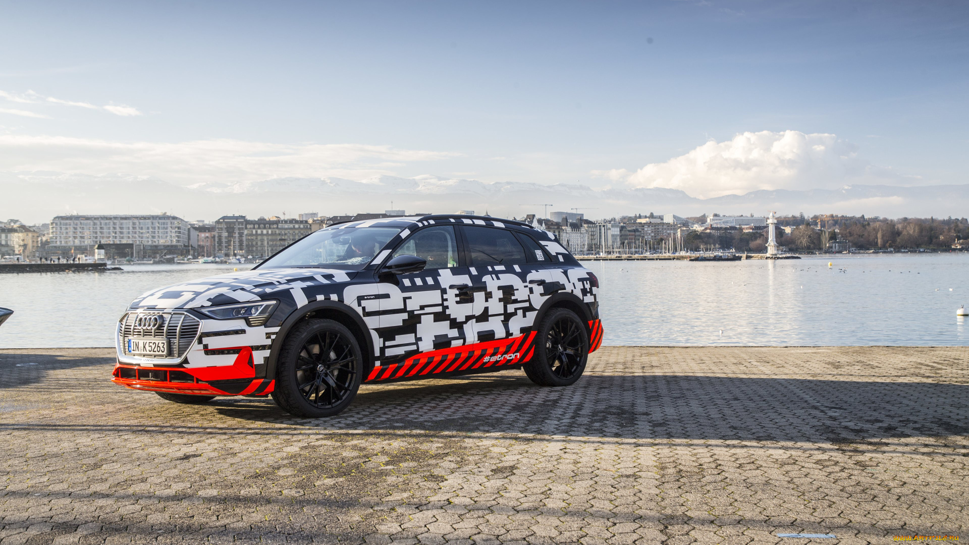 audi, e-tron, prototype, 2018, автомобили, audi, кроссовер, причал, немецкие, электромобиль, прототип