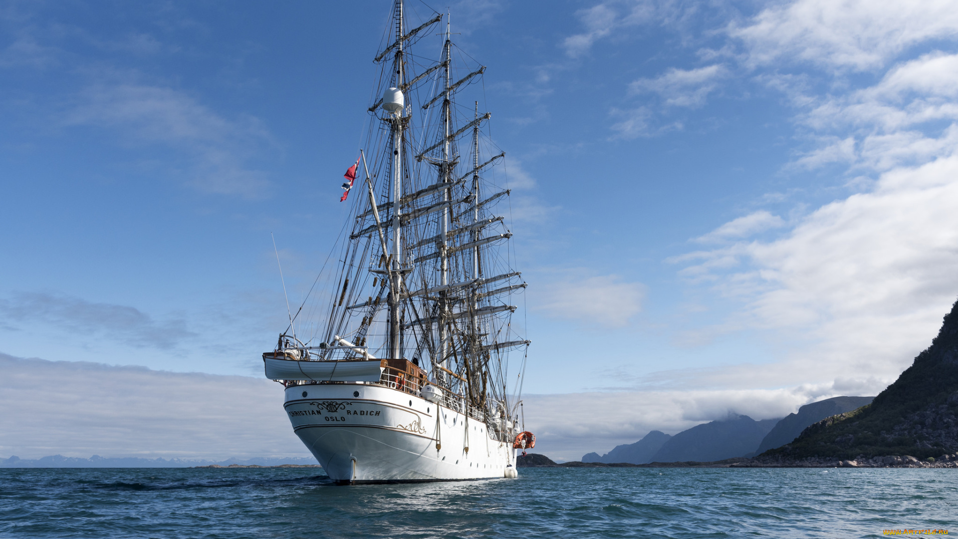 christian, radich, корабли, парусники, паруса, мачты