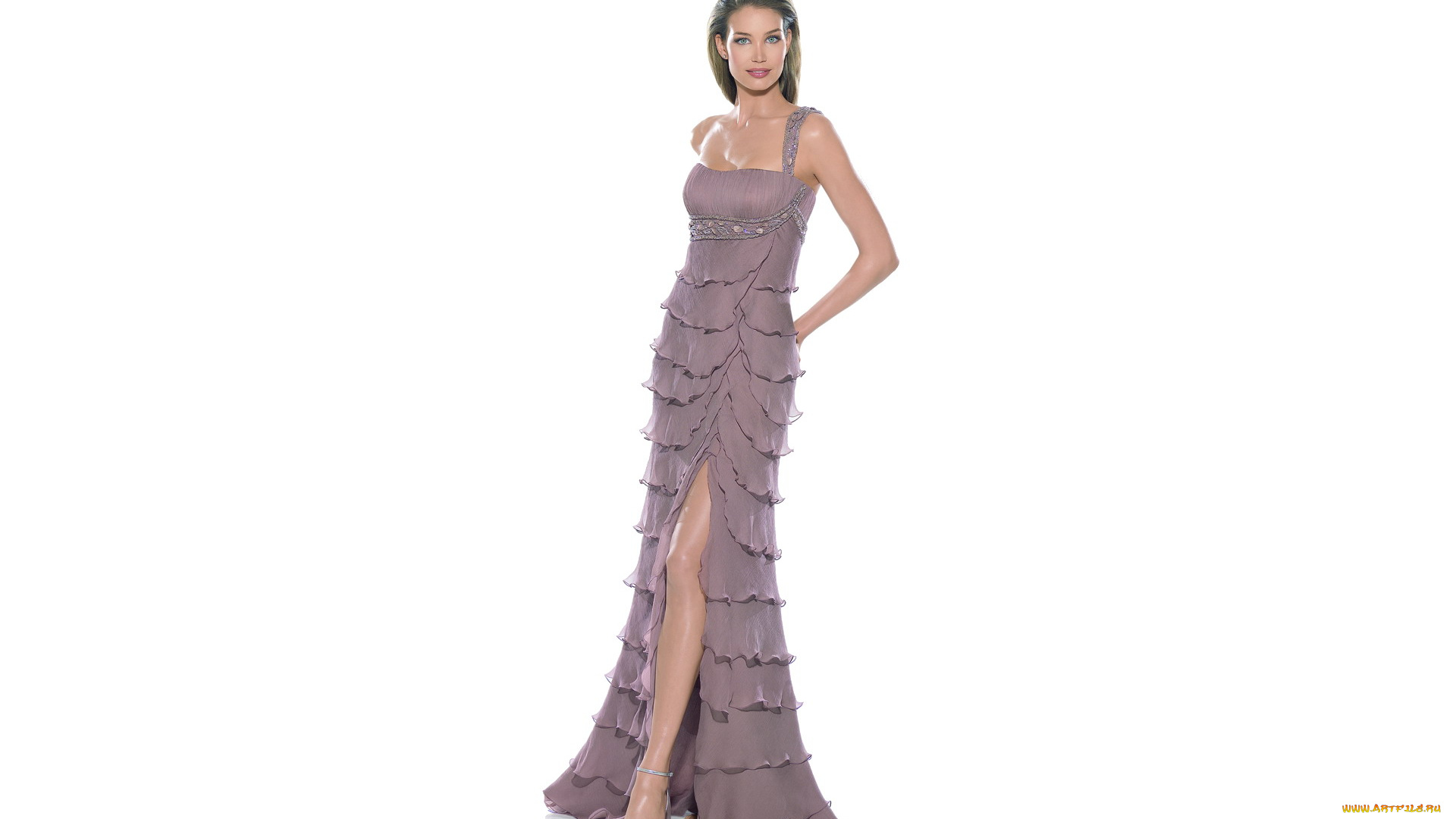 девушки, -unsort, , брюнетки, темноволосые, русая, улыбка, платье