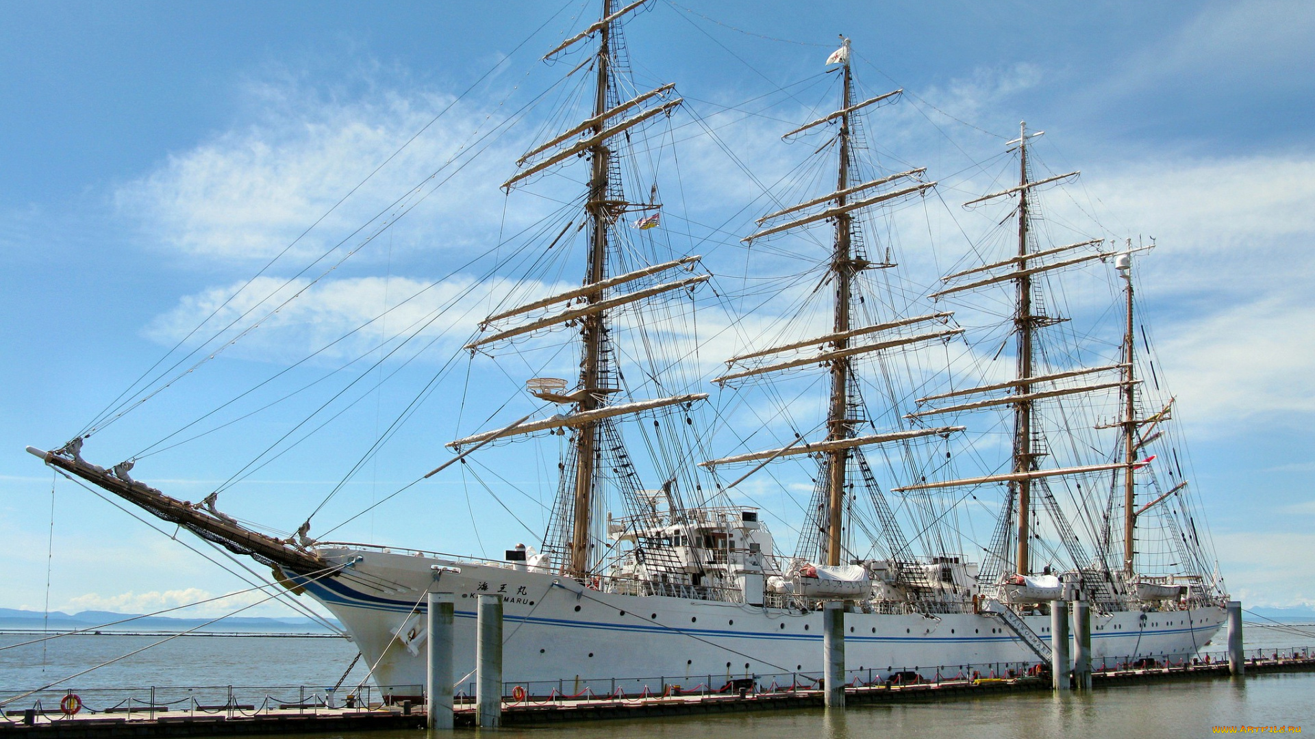 kaiwo, maru, корабли, парусники, мачты, паруса