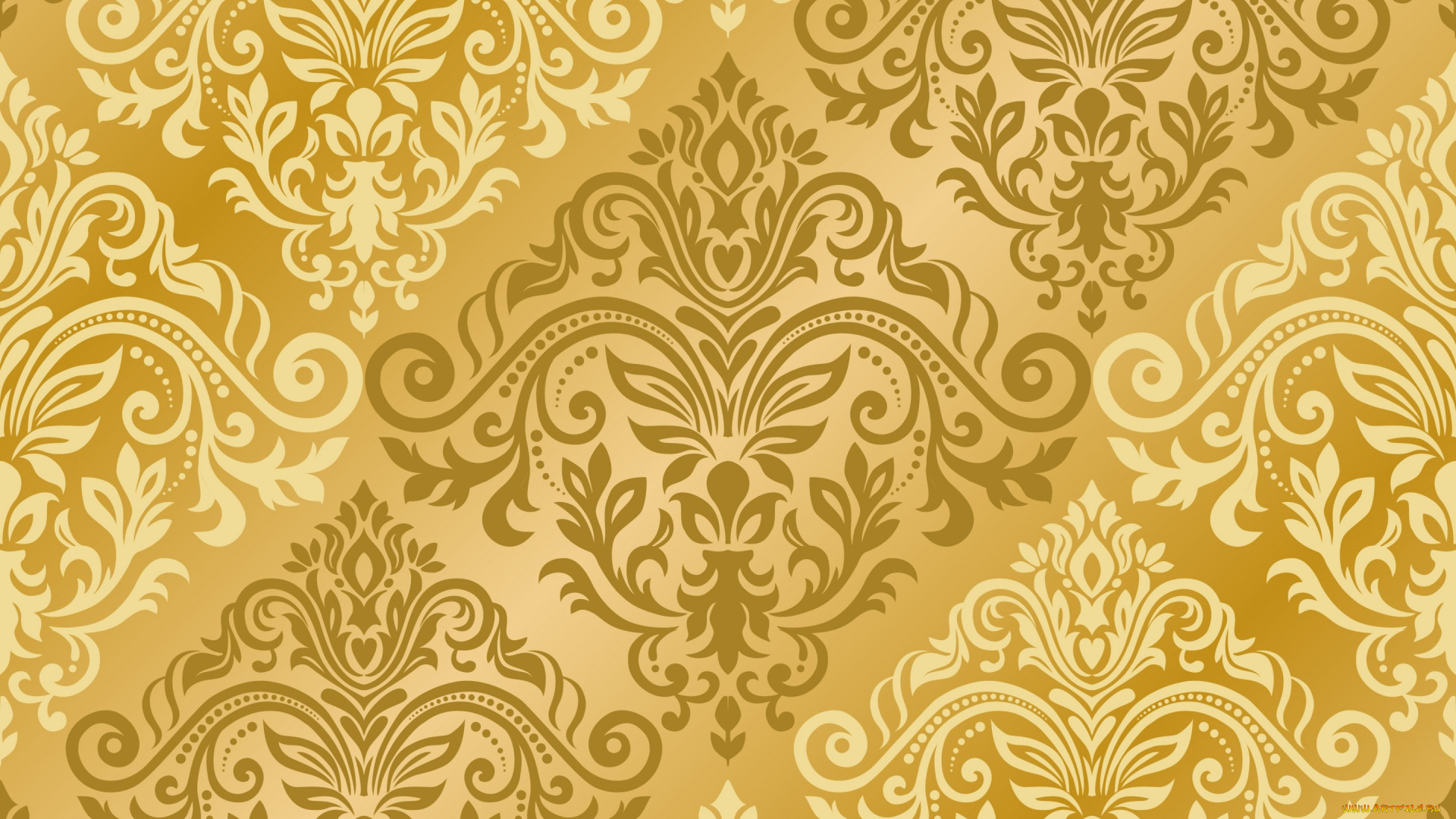 векторная, графика, графика, , graphics, pattern, vector, золотой, damask, текстура, ornament, with, орнамент, узор, seamless