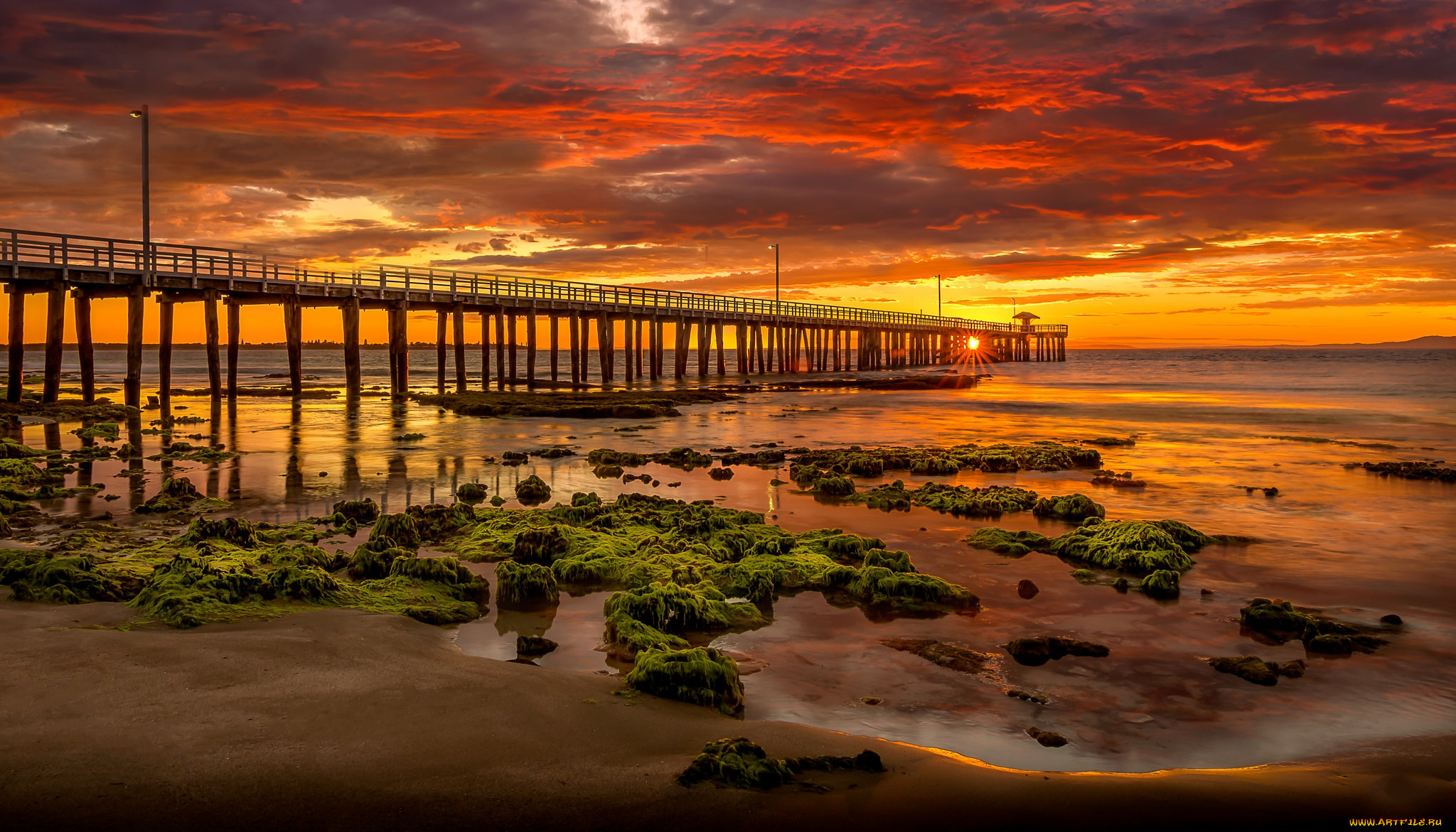 природа, побережье, простор