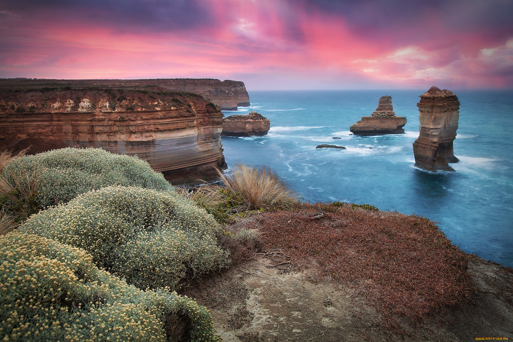 природа, побережье, простор