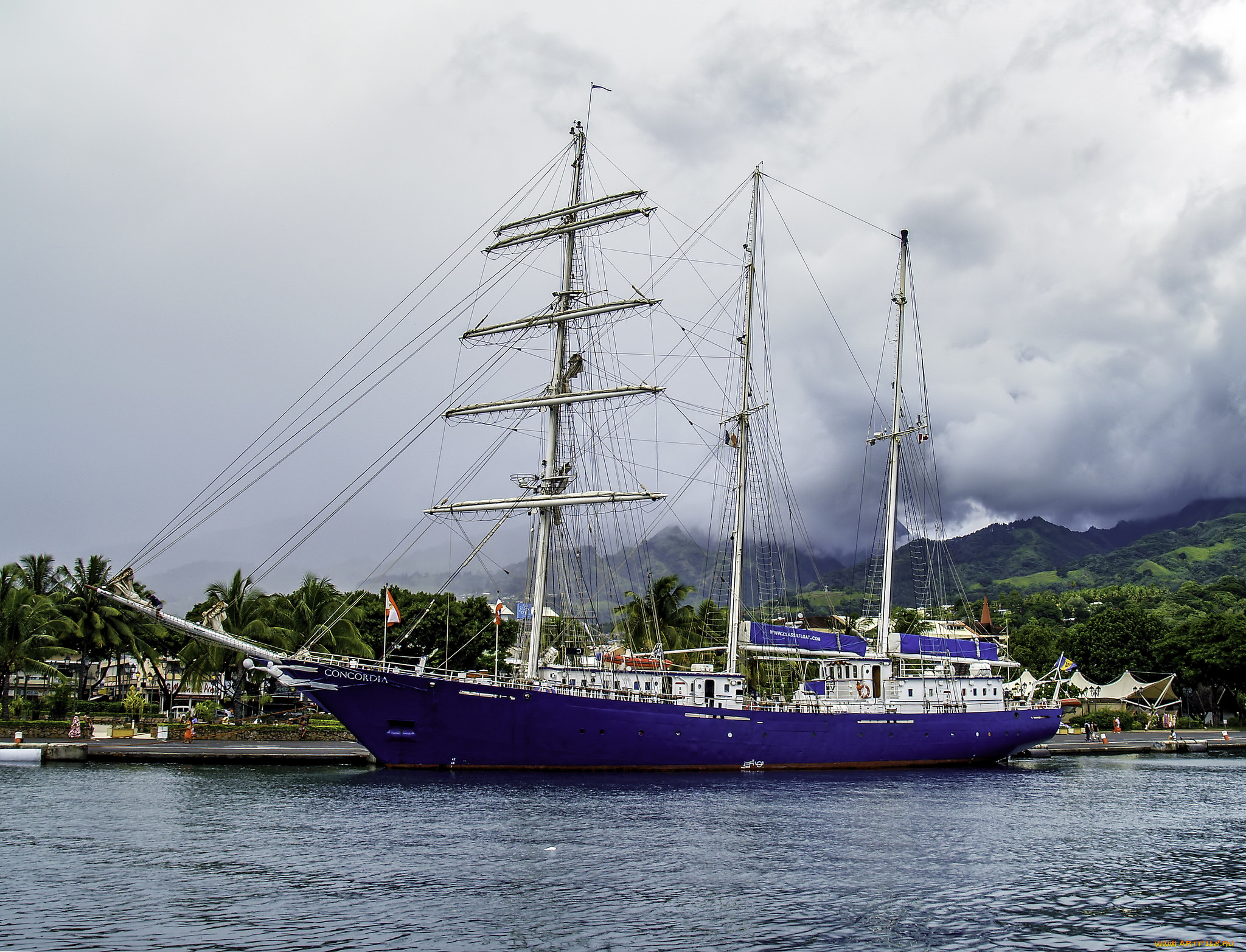 корабли, парусники, паруса, мачты