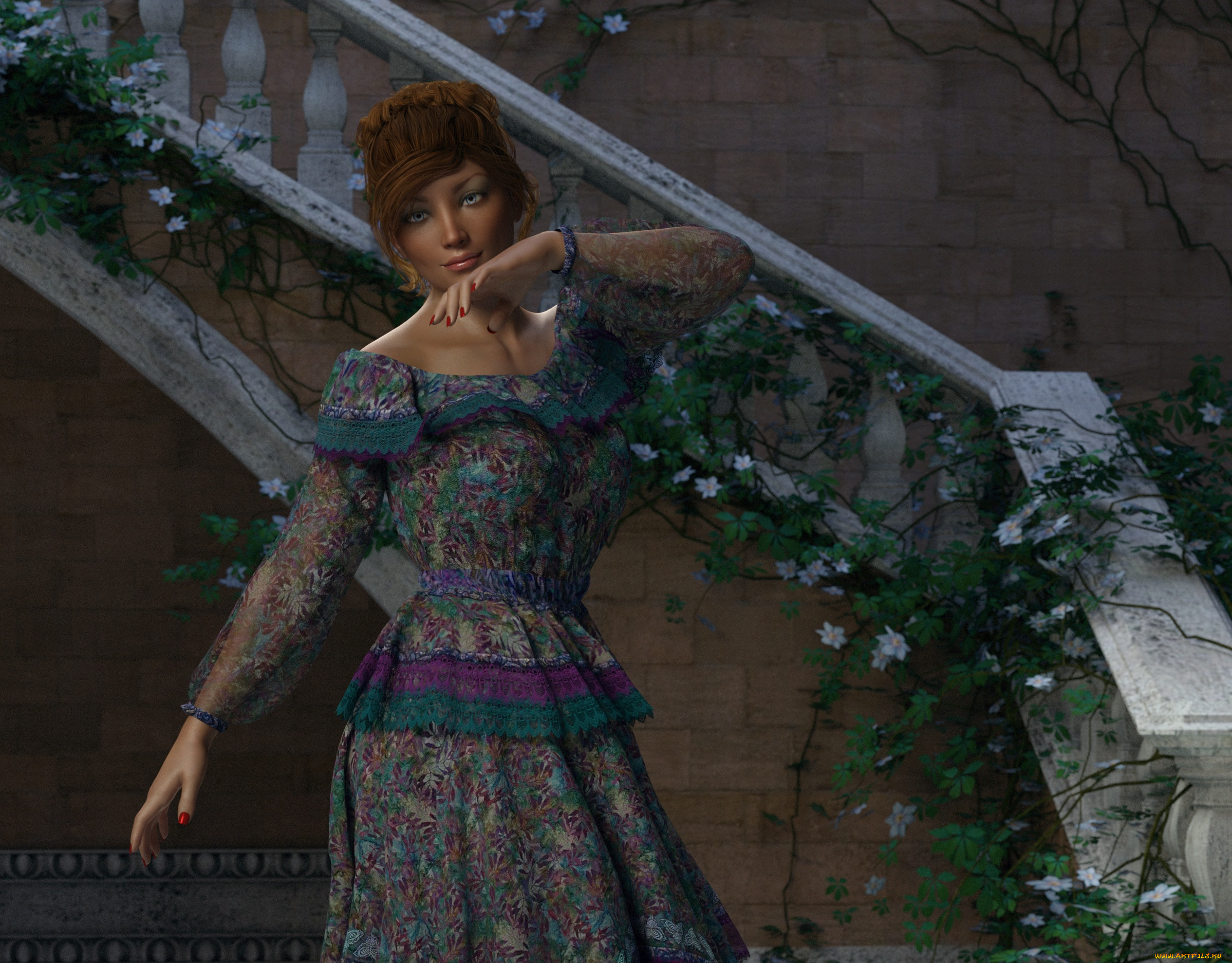 3д, графика, люди, , people, фон, взгляд, девушка