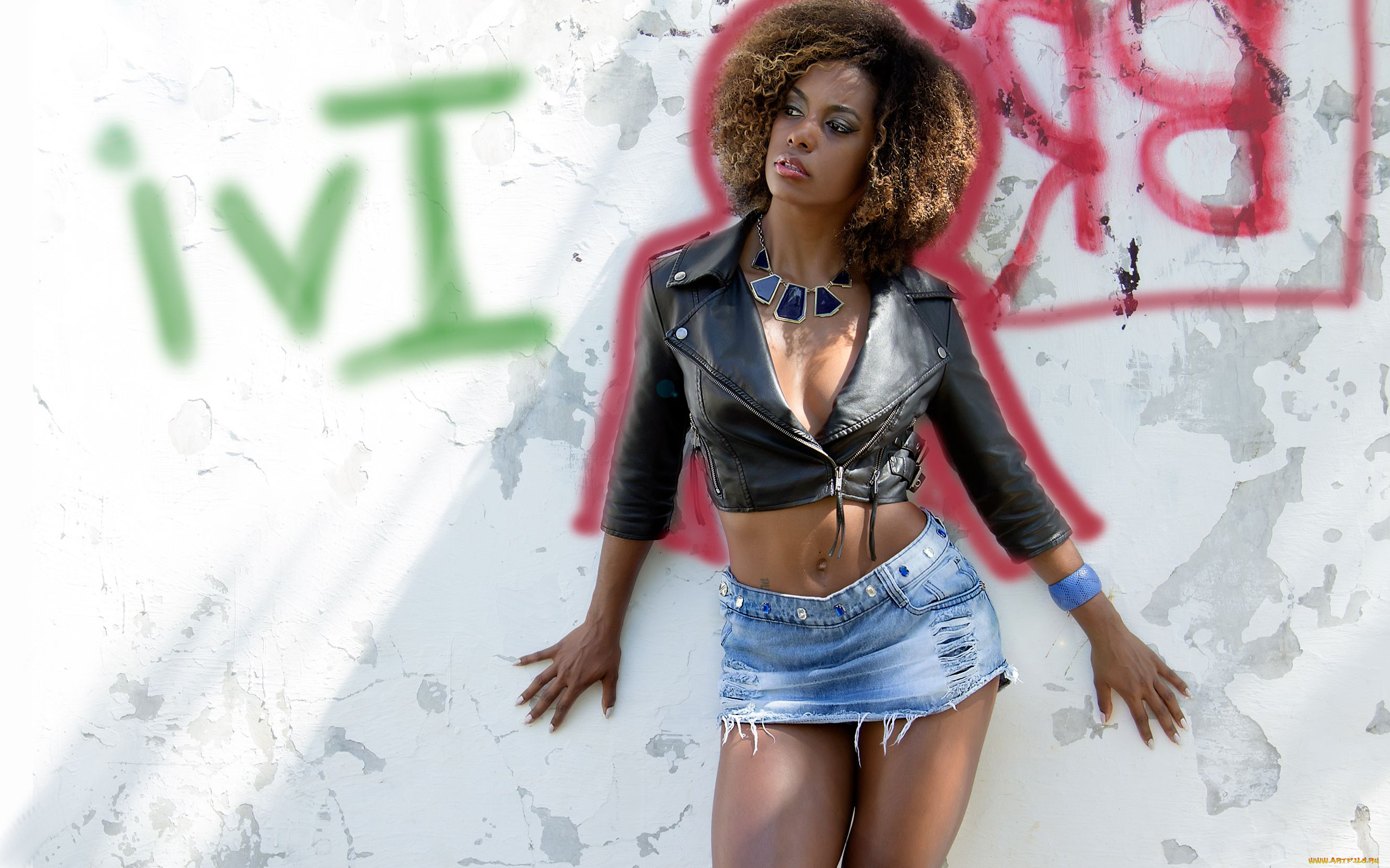 девушки, -unsort, , темнокожие, длинные, волосы, куртка, юбочка