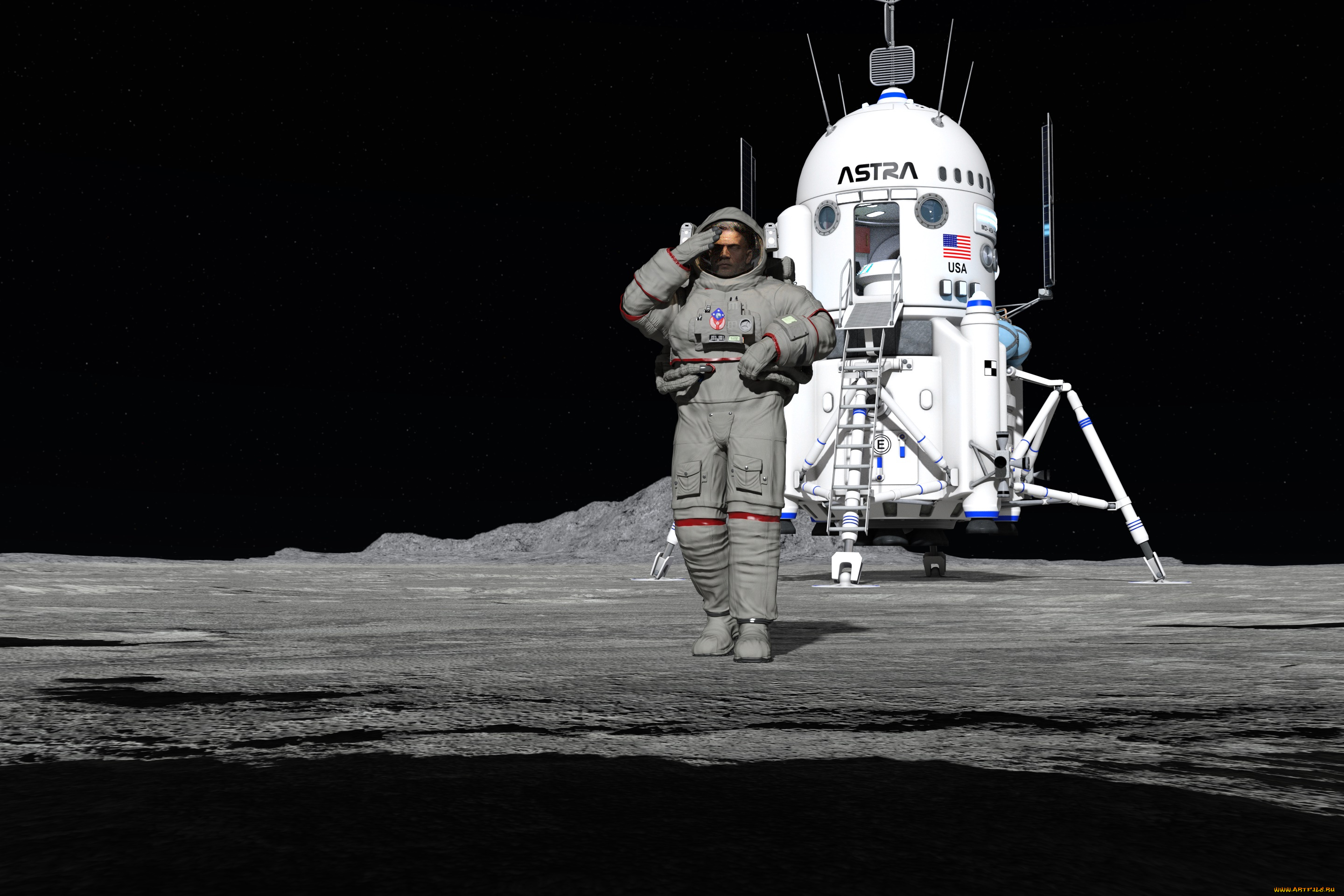 3д, графика, космические, корабли, , звездолеты, , spaceships, , starships, космонавт, луна, ракета