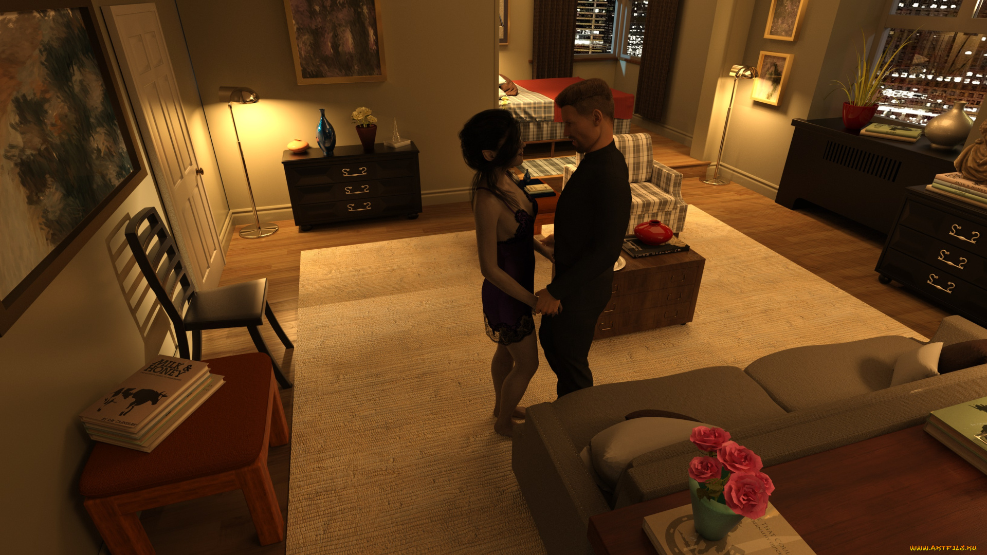 3д, графика, эльфы, , elves, фон, взгляд, девушка