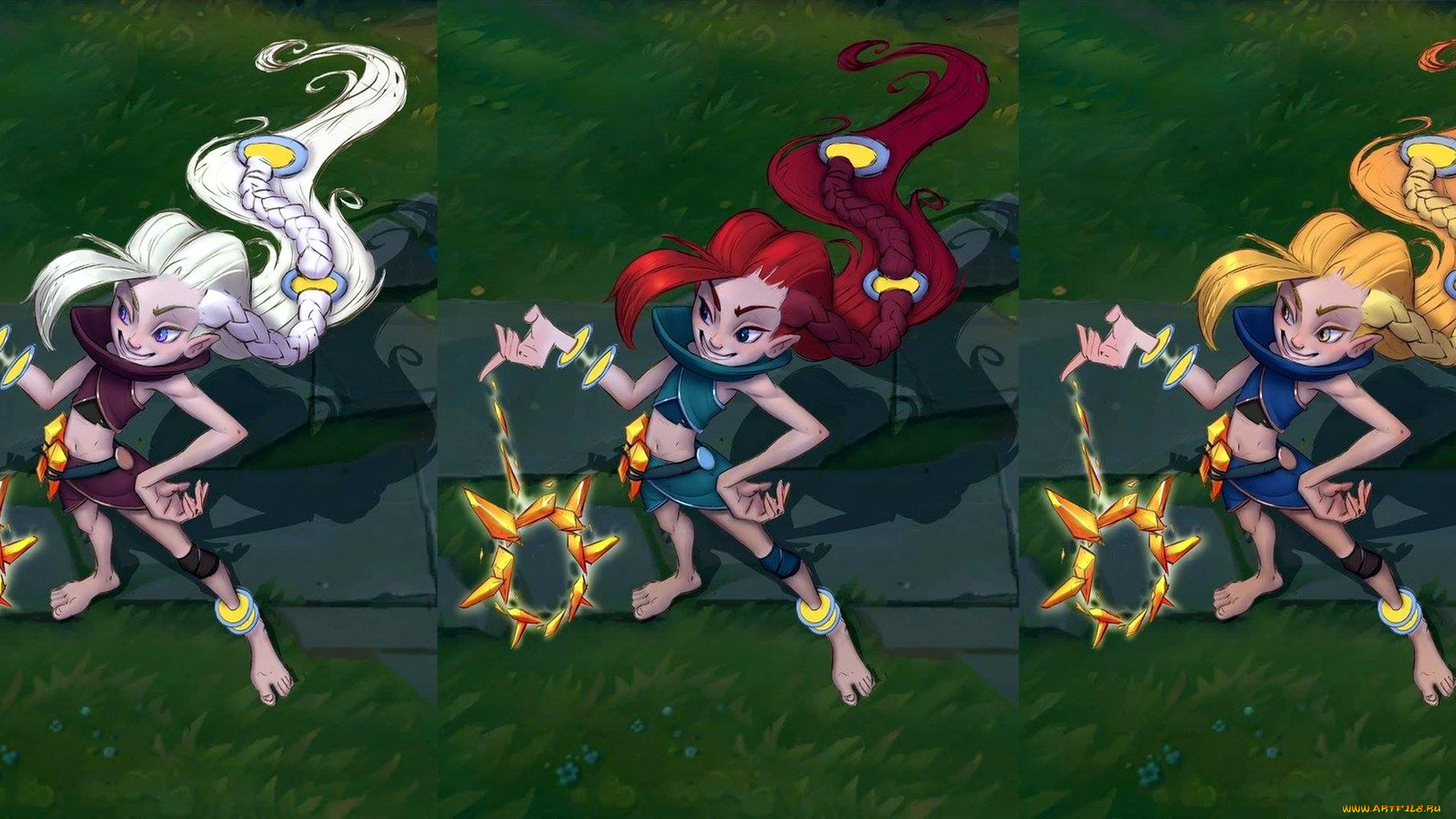 видео, игры, league, of, legends, коса, образы, zoe