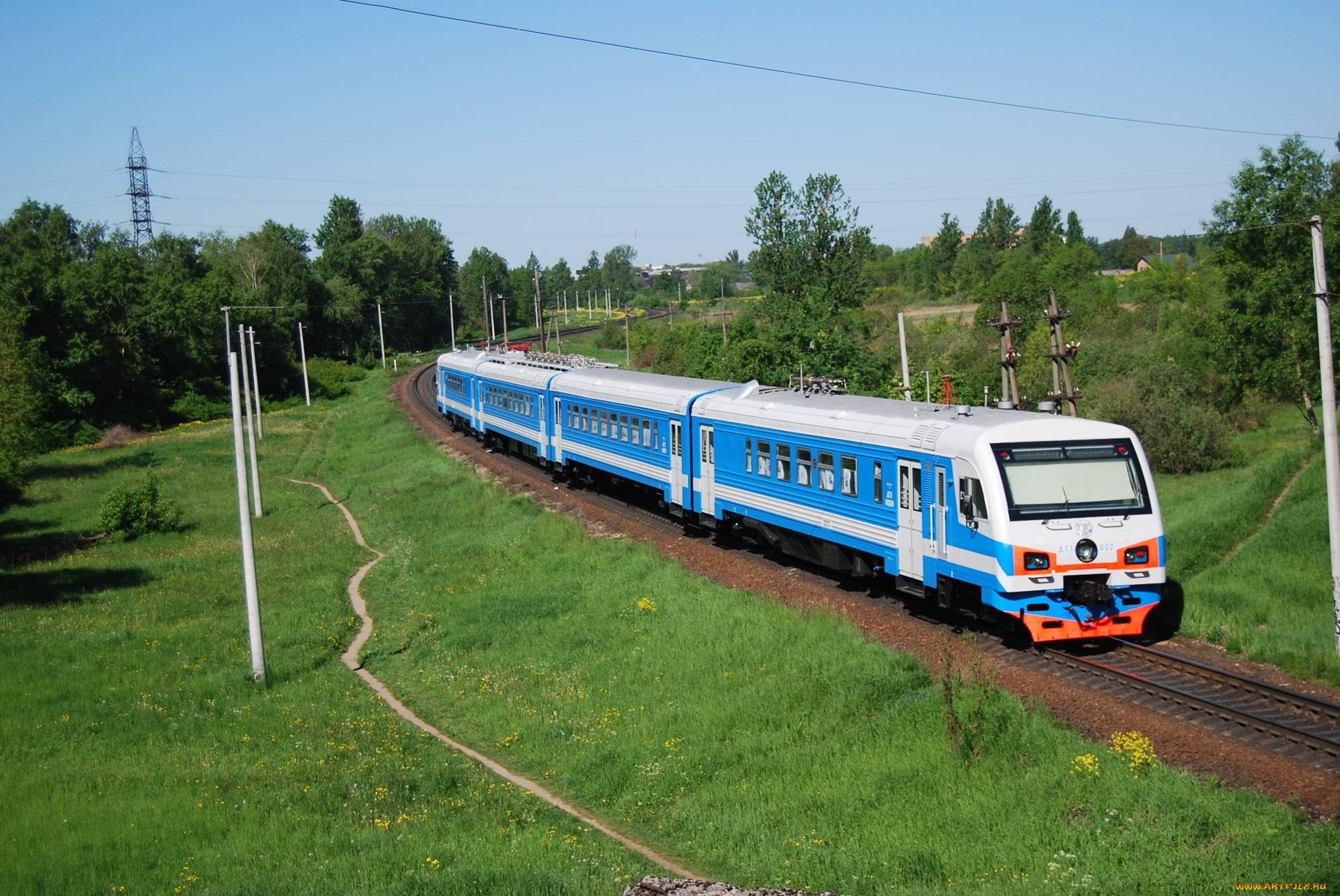 дт-, 1, техника, поезда, дт-, 1, дизель, поезд, рельсы, шпалы