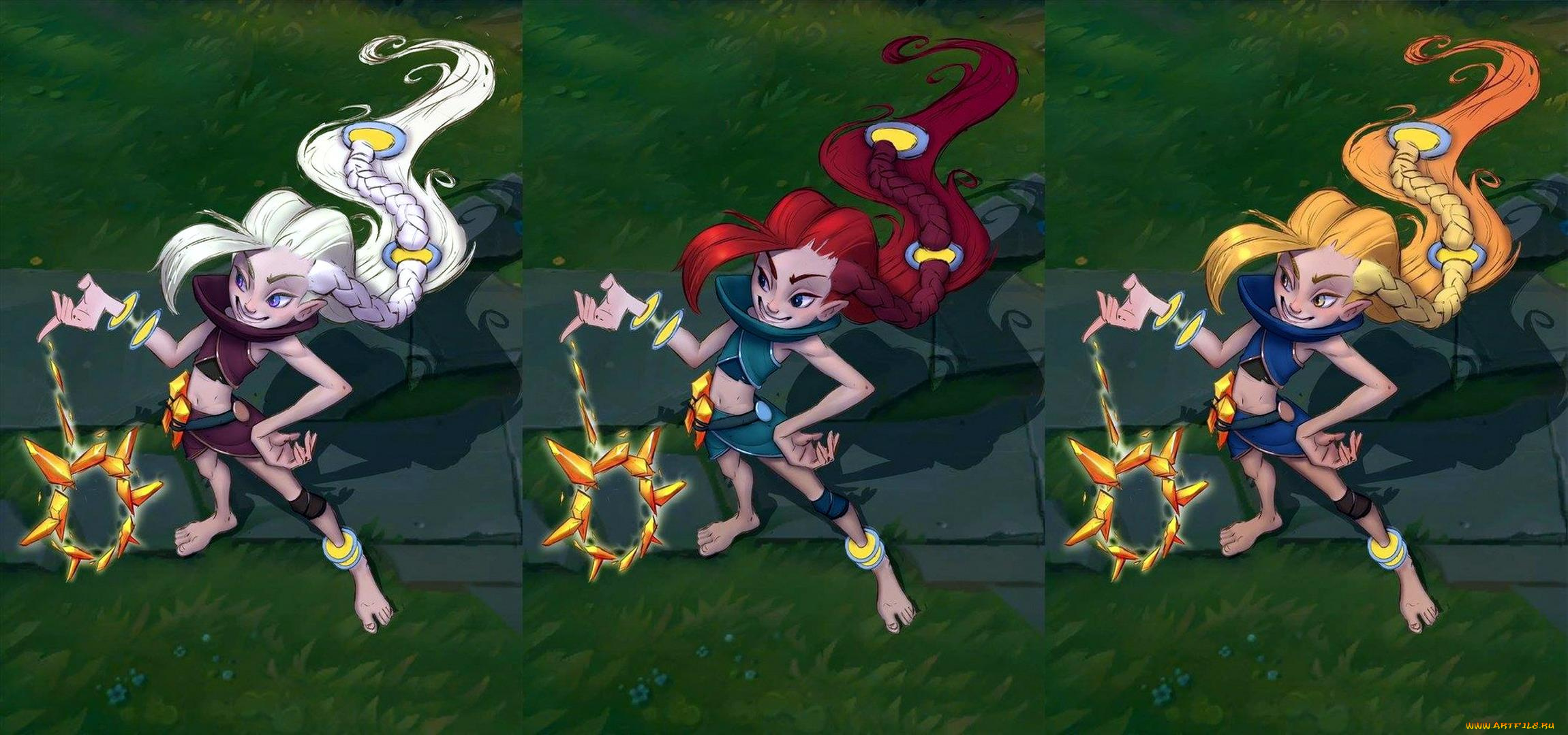 видео, игры, league, of, legends, коса, образы, zoe