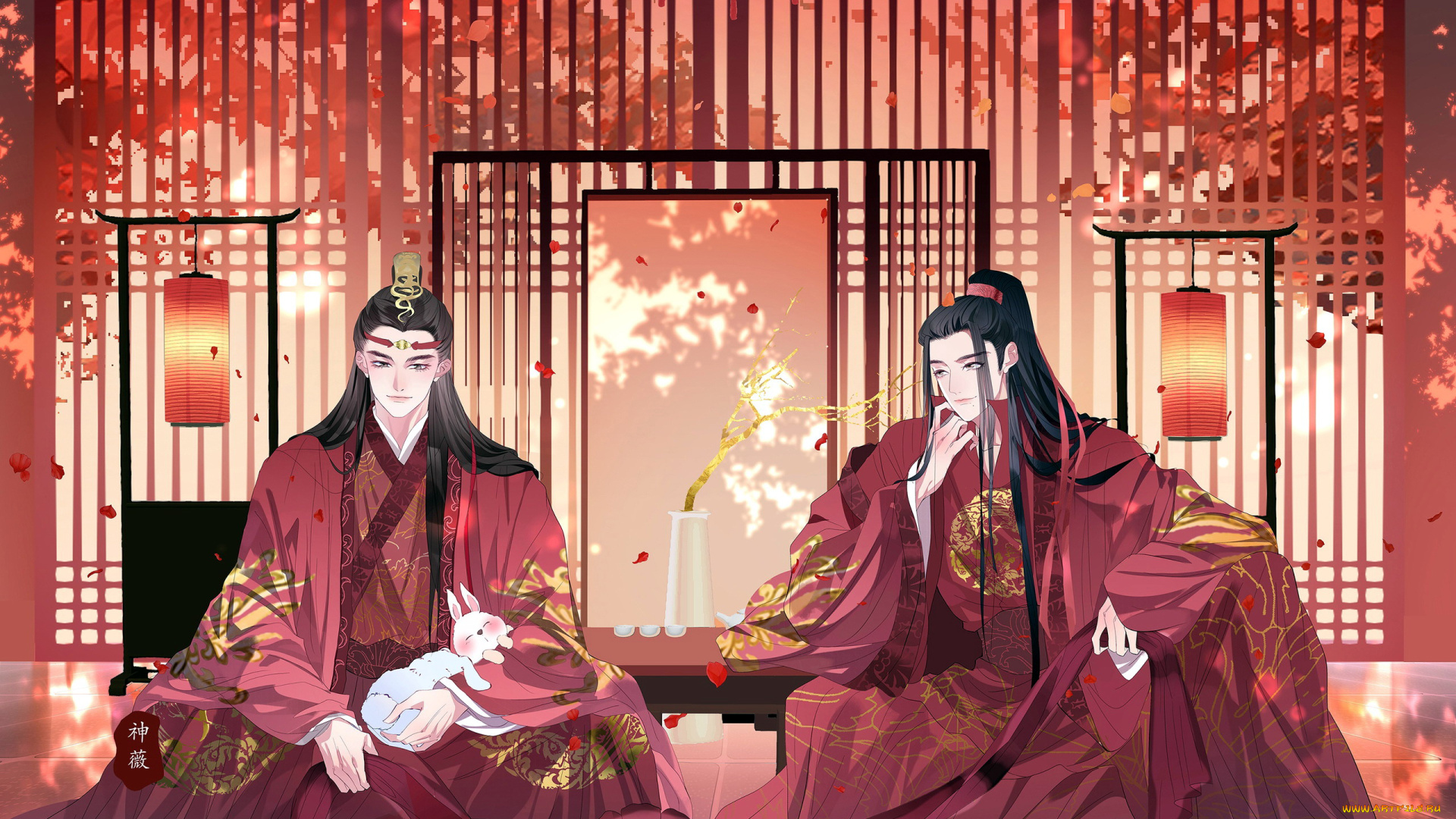 аниме, mo, dao, zu, shi, лань, ванцзи, вэй, усянь, кролики