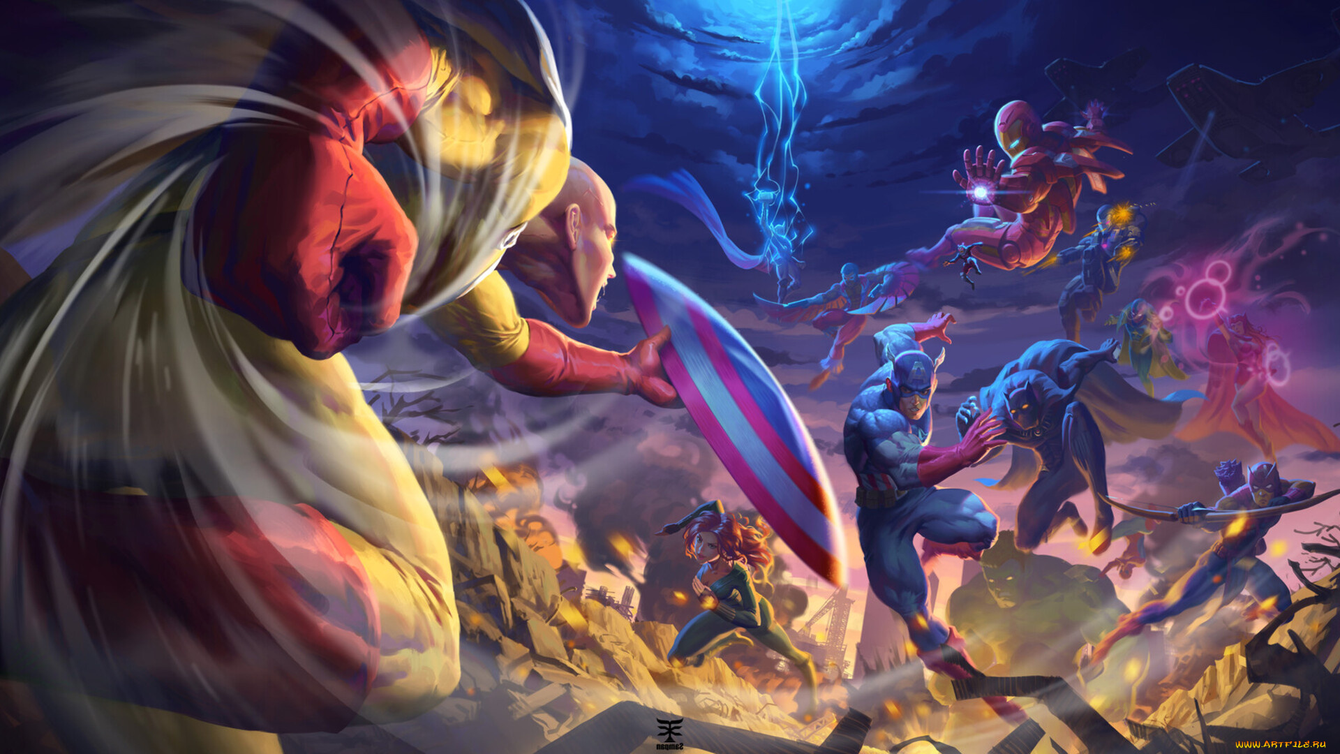 аниме, one, punch, man, ванпанчмен, ?????, ?????