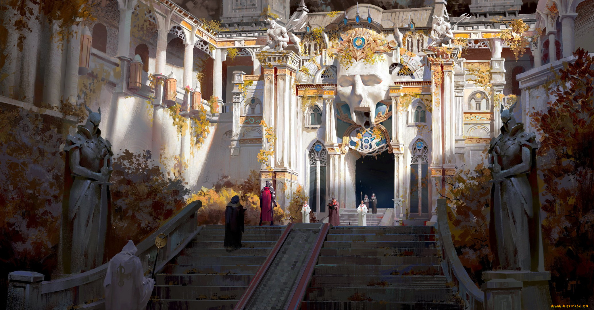 фэнтези, иные, миры, , иные, времена, дворец, сад, лестница, люди