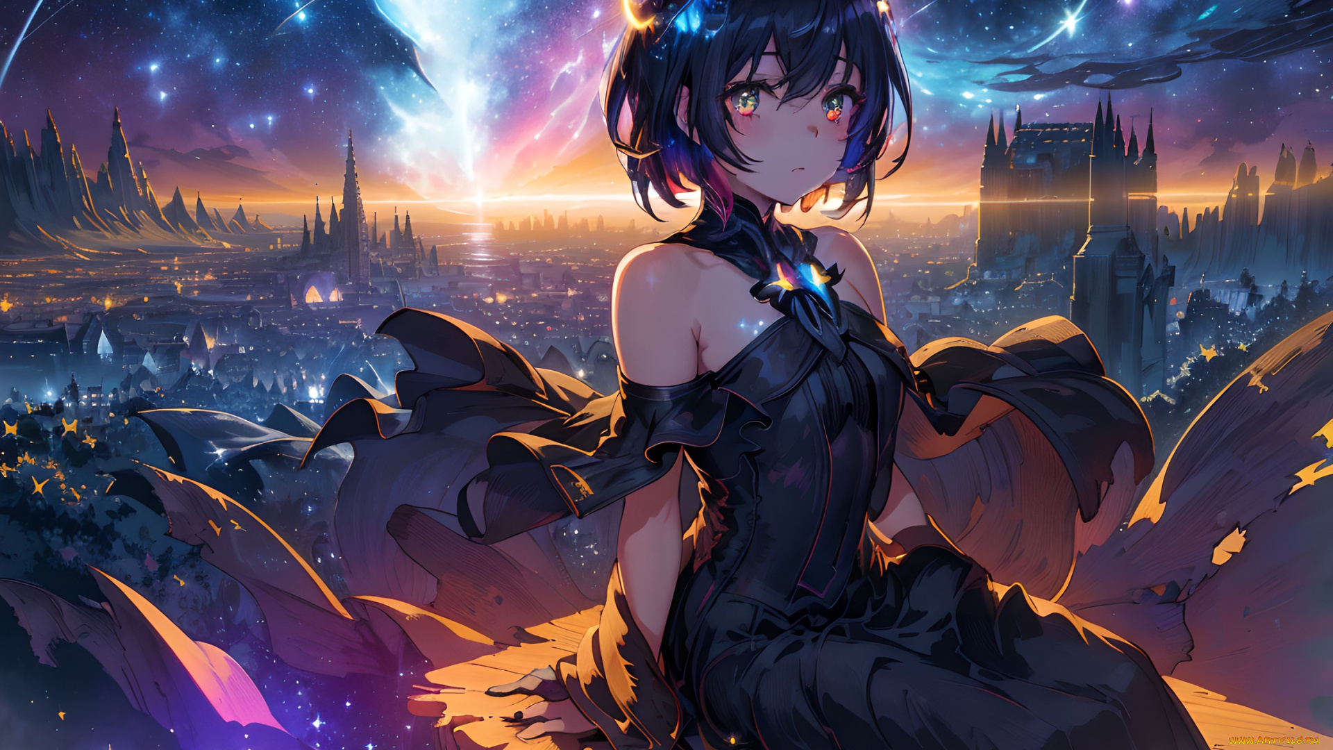 аниме, магия, , колдовство, , halloween, нейросети, графика, нейроарт, ai, art, нейронные, сети, рисунки, нейро, искусство, девушка