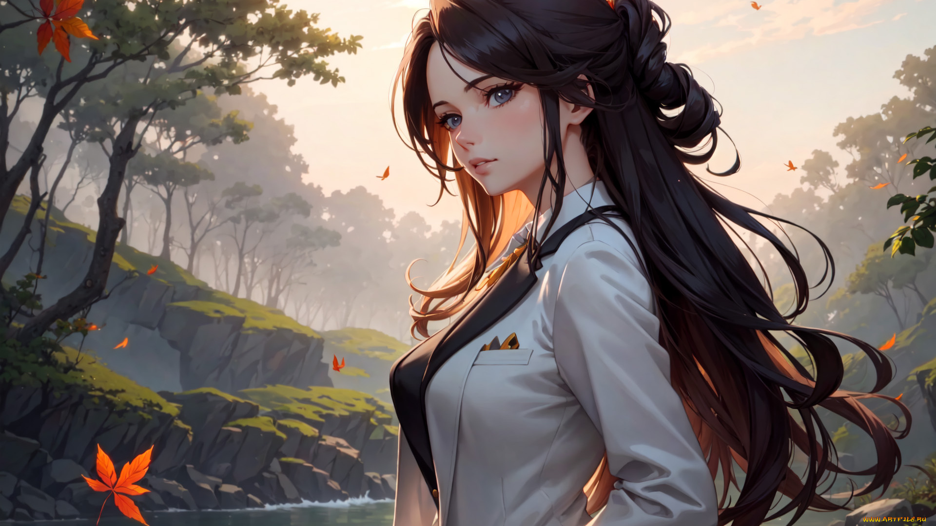 аниме, пейзажи, , природа, нейросети, графика, нейроарт, ai, art, нейронные, сети, рисунки, нейро, искусство