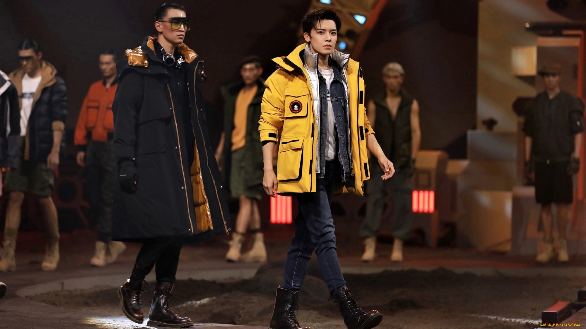 разное, знаменитости, neo, hou, актер, модели, показ, куртка