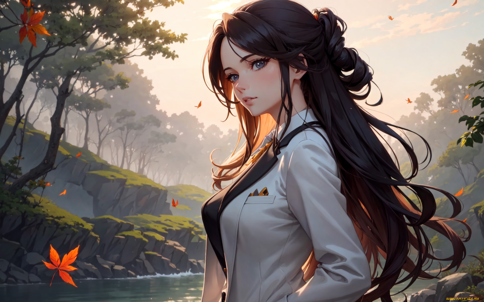 аниме, пейзажи, , природа, нейросети, графика, нейроарт, ai, art, нейронные, сети, рисунки, нейро, искусство