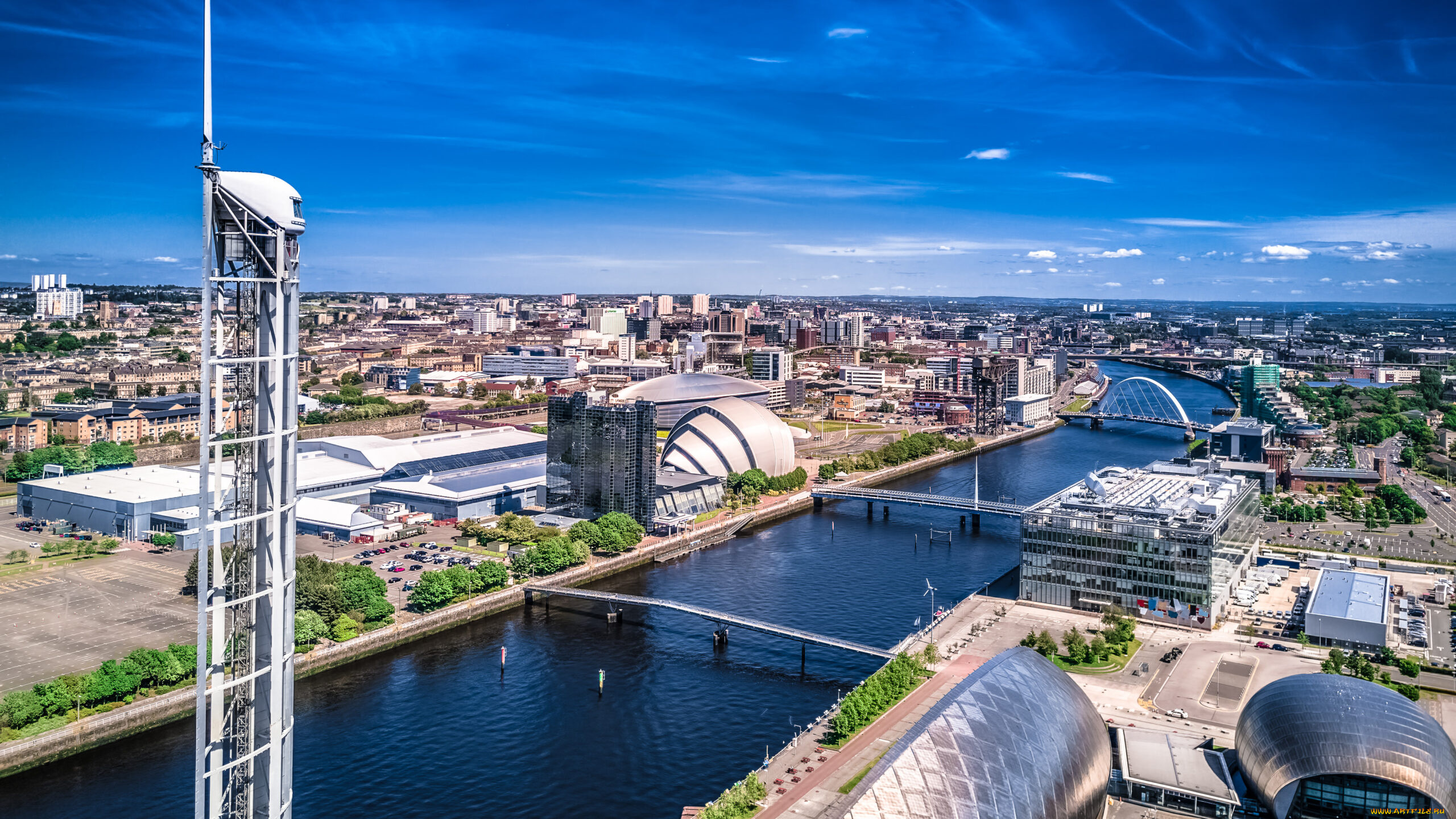 glasgow, scotland, города, -, мосты