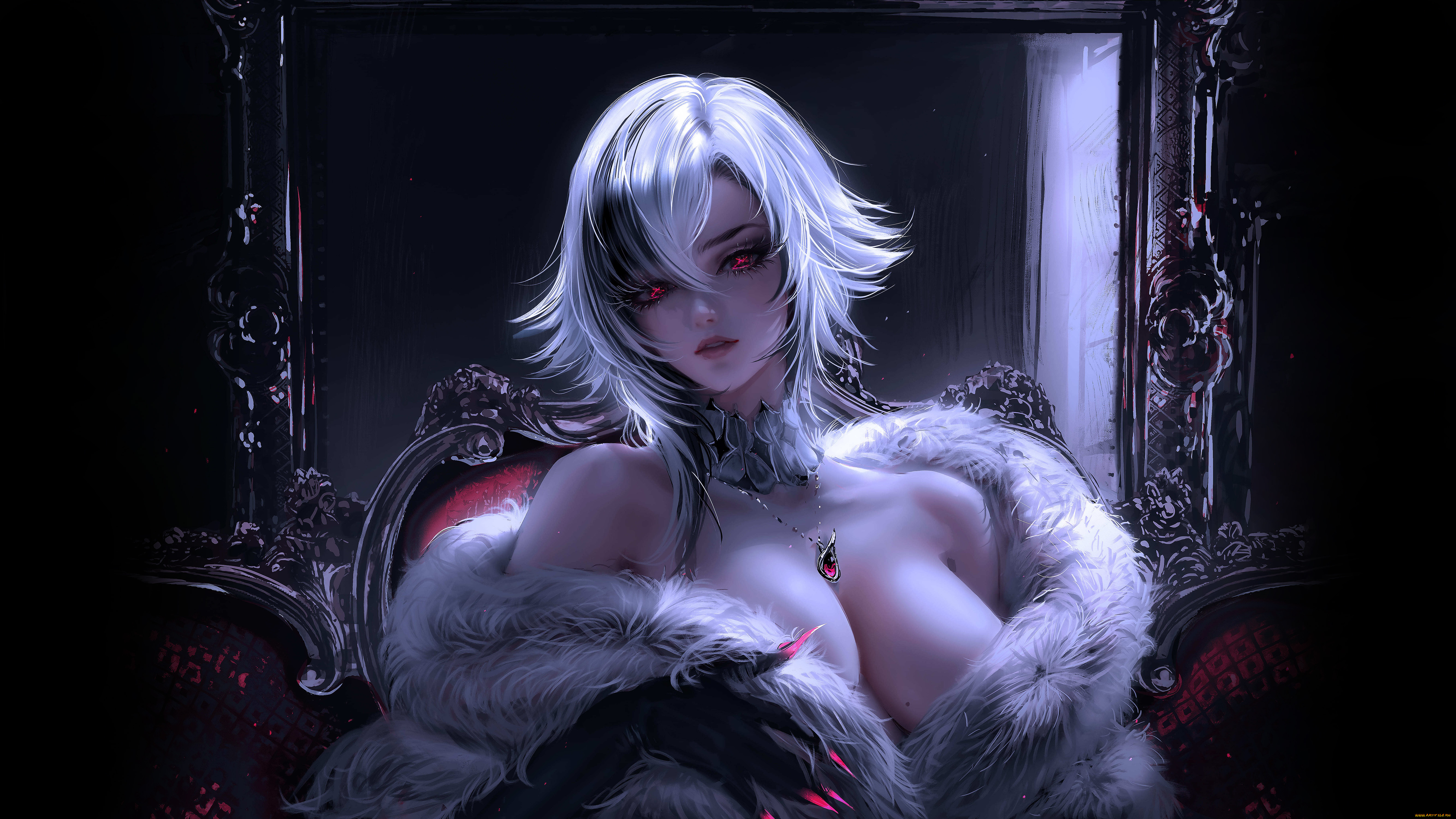 аниме, genshin, impact, arlecchino, genshin, impact