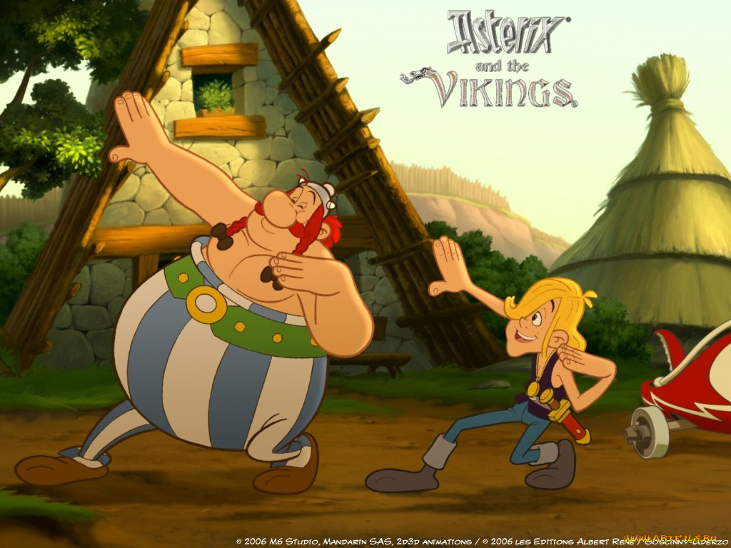 мультфильмы, asterix, and, the, vikings
