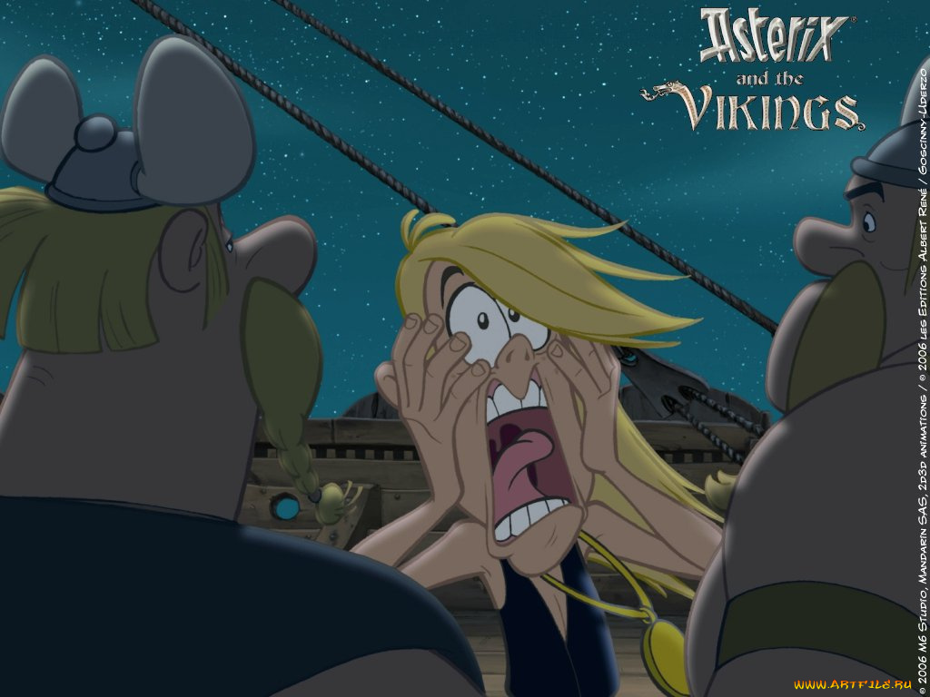 мультфильмы, asterix, and, the, vikings
