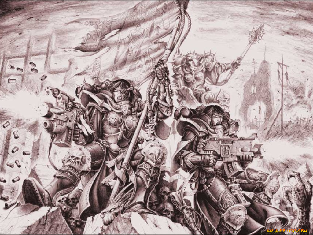 видео, игры, warhammer, 40, 000, dawn, of, war