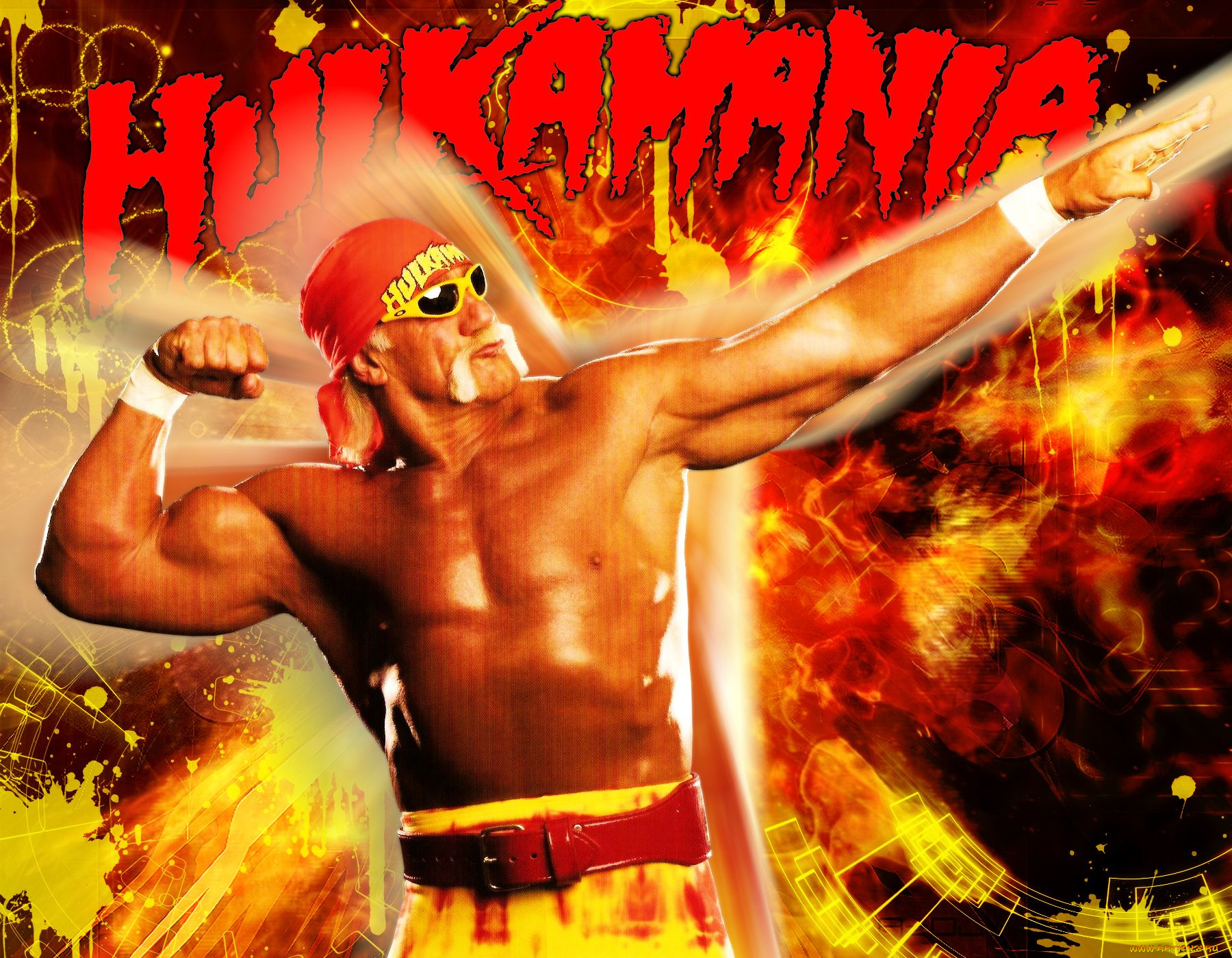 мужчины, hulk, hogan, бандана, очки, усы