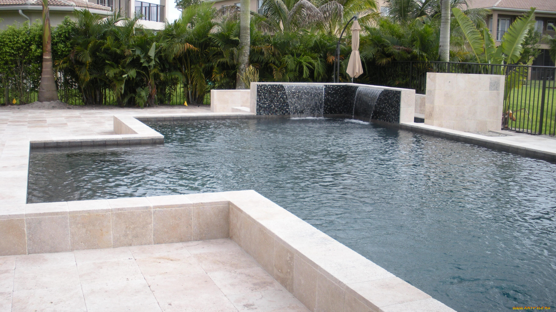 интерьер, бассейны, открытые, площадки, бассейн