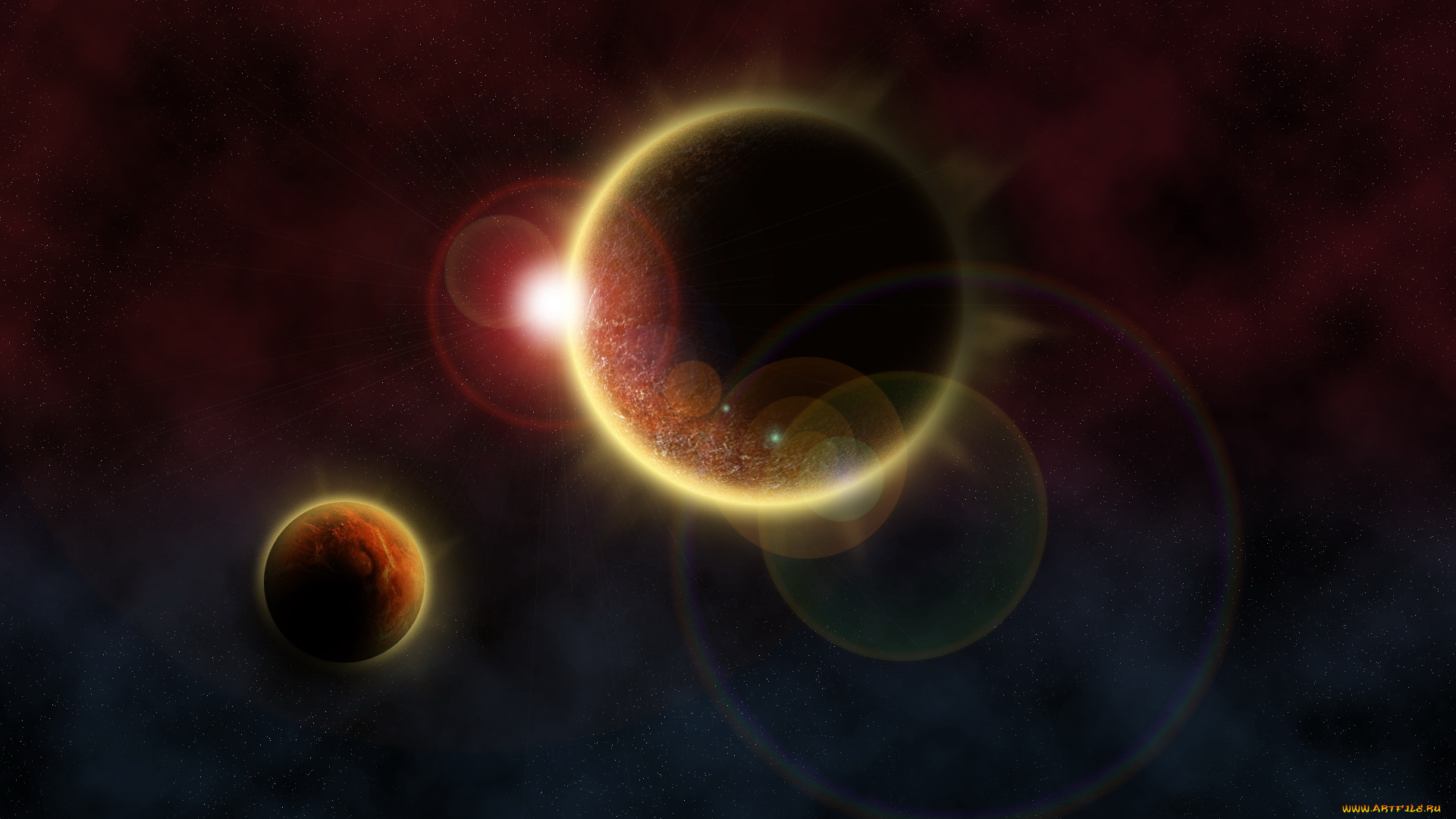 космос, арт, планеты