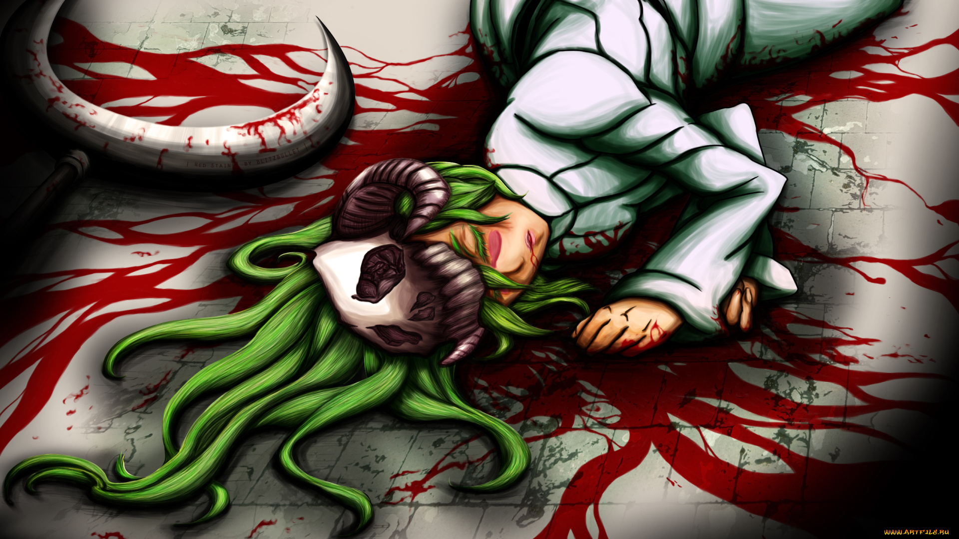 nelliel, tu, oderschvank, аниме, bleach, кровь, девушка, волосы