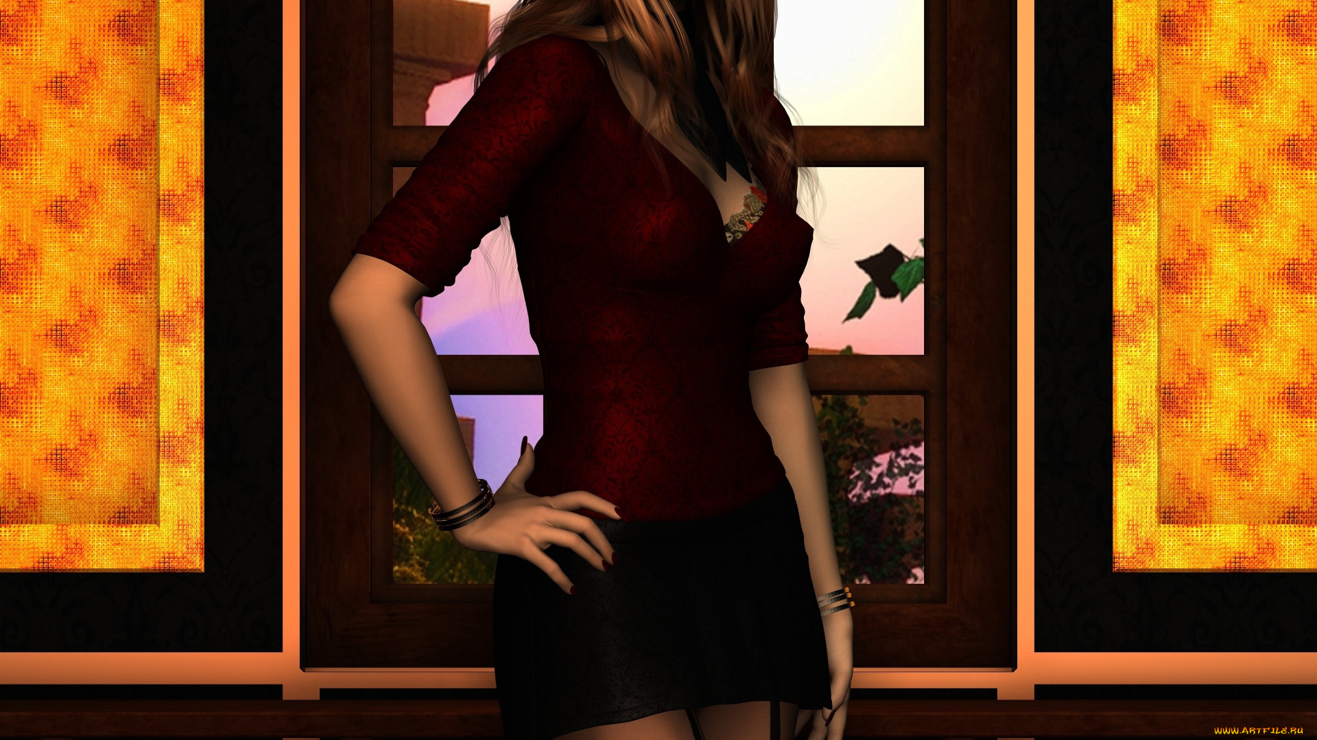 3д, графика, люди, , people, взгляд, девушка