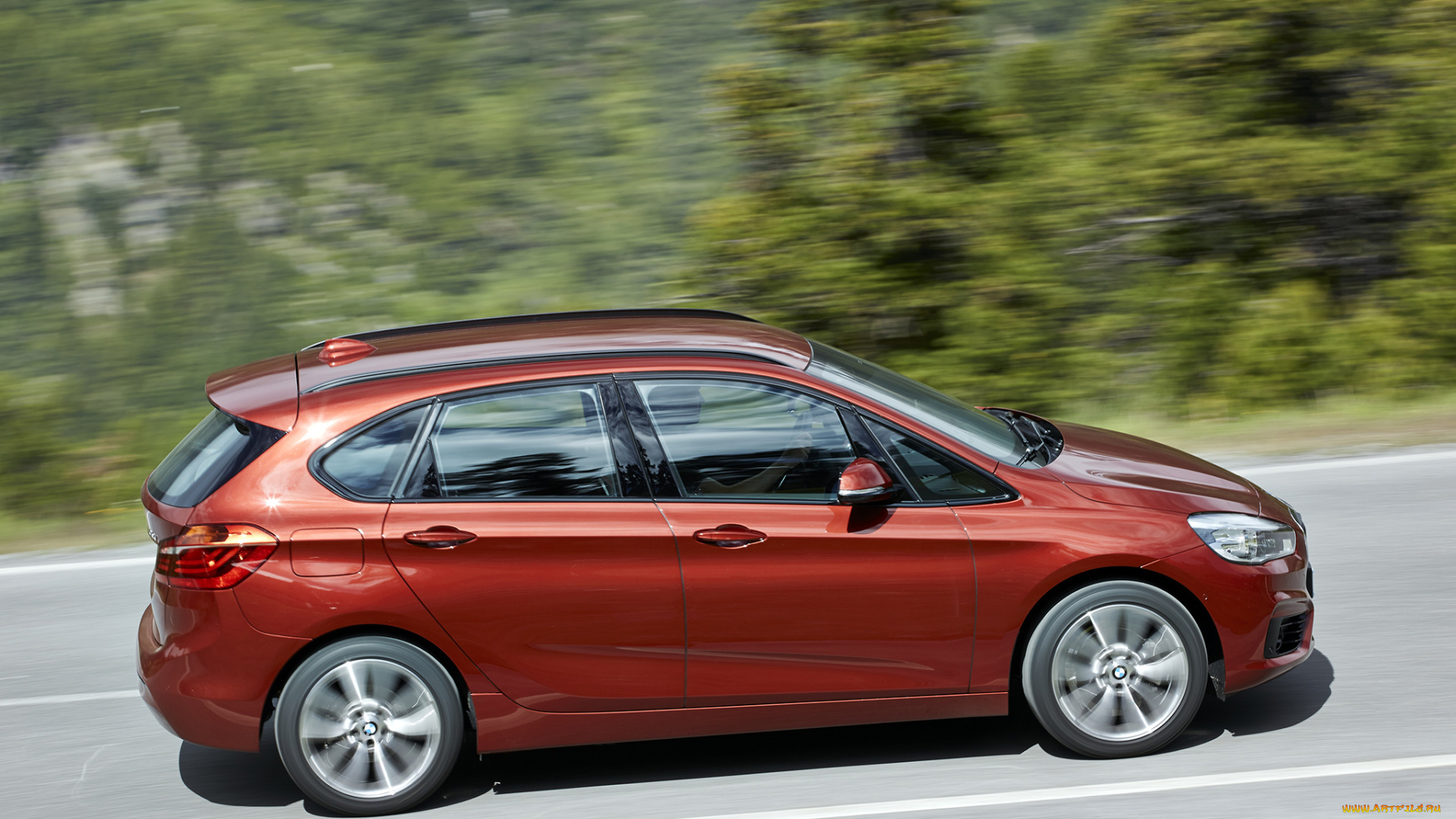 автомобили, bmw, красный, 218d, active, tourer